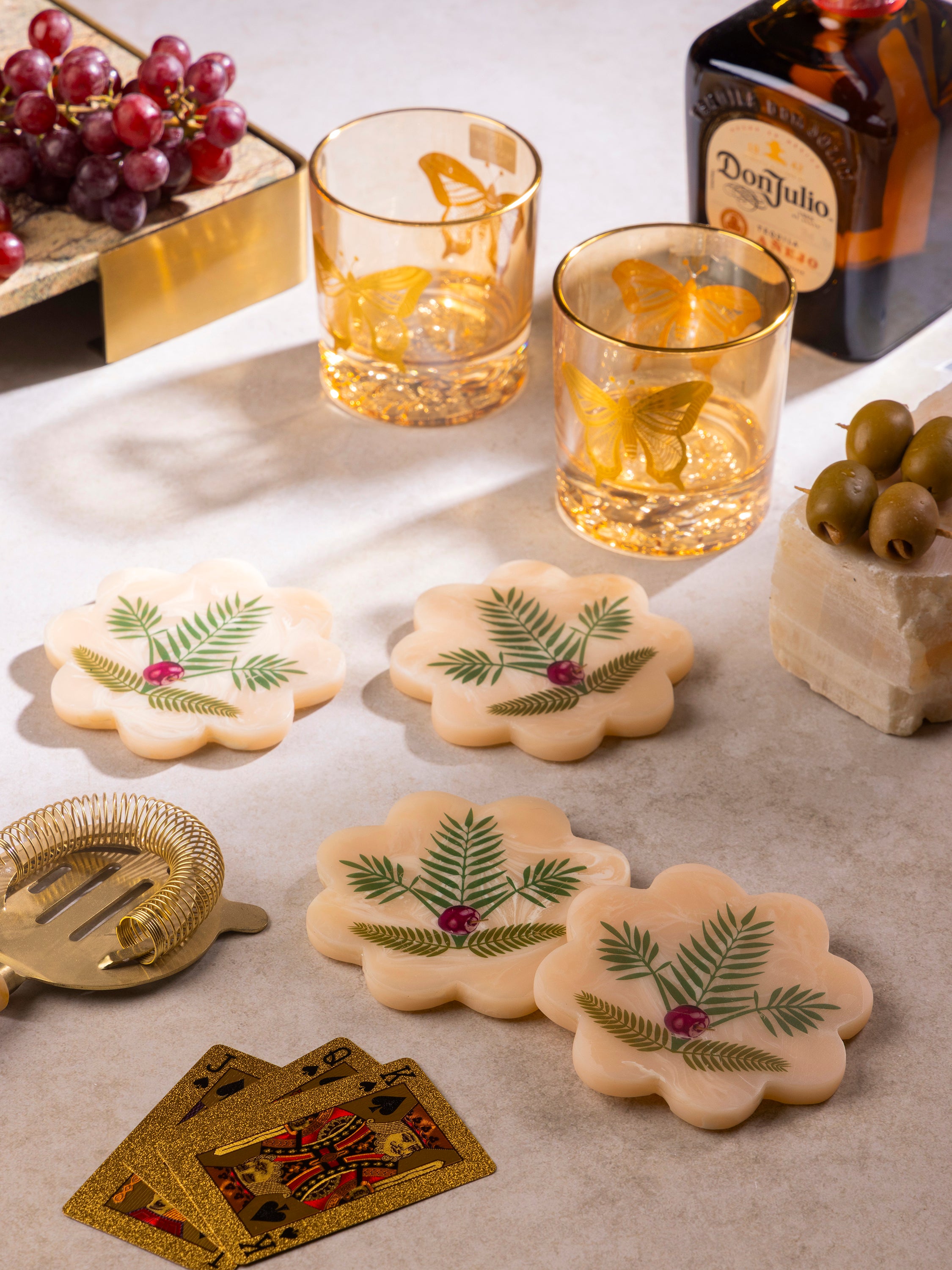 Trellis Marbled Coasters