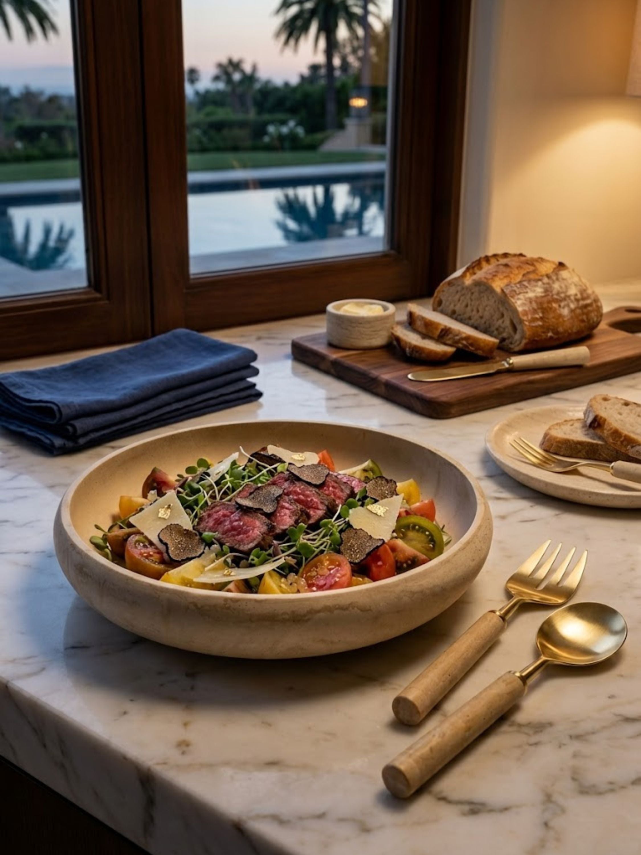 Florence Salad Bowl and Servers