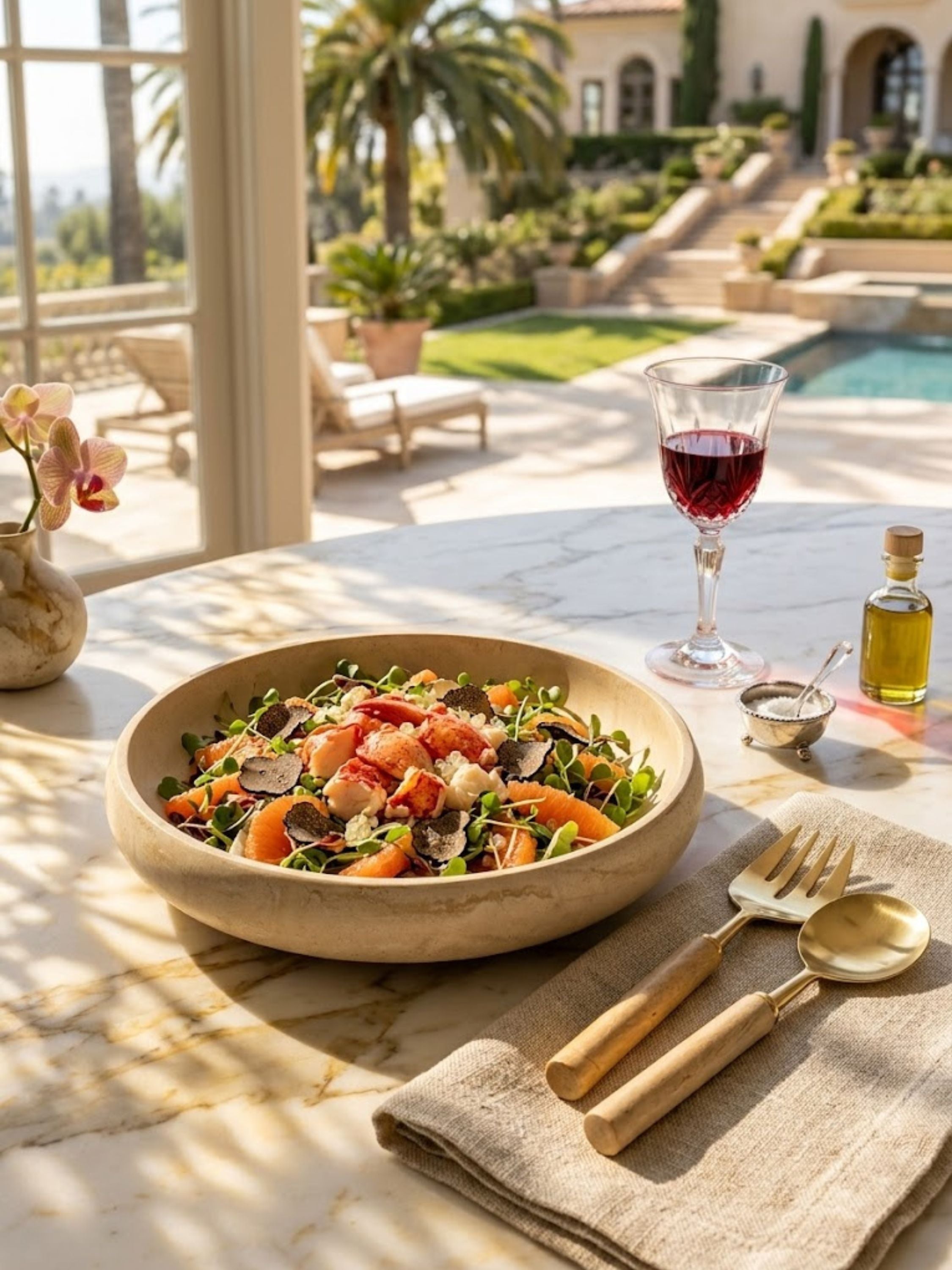 Florence Salad Bowl and Servers