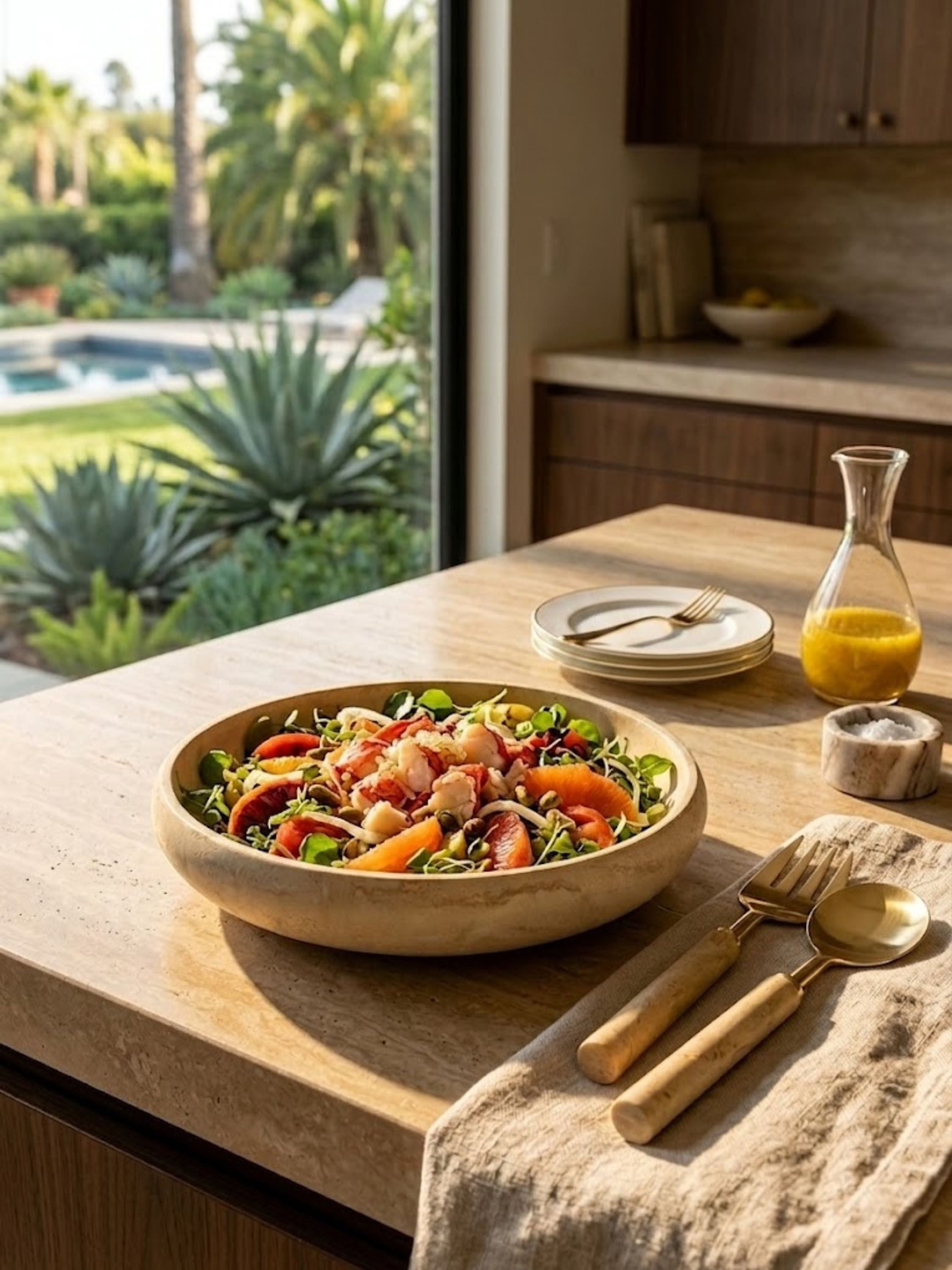 Florence Salad Bowl and Servers