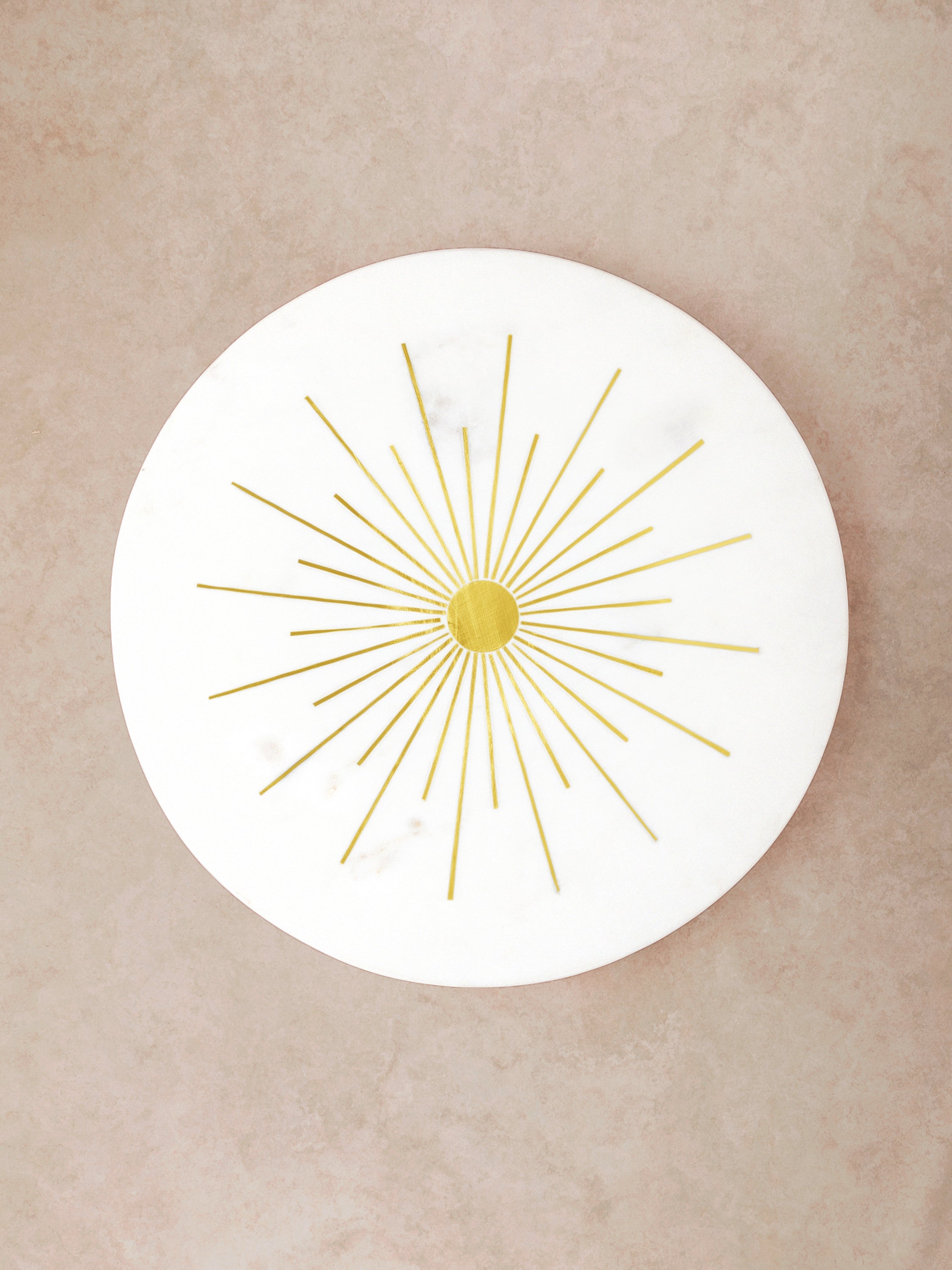 Sunshine Radiant Cheese Board – marble Serving Essentials, front view