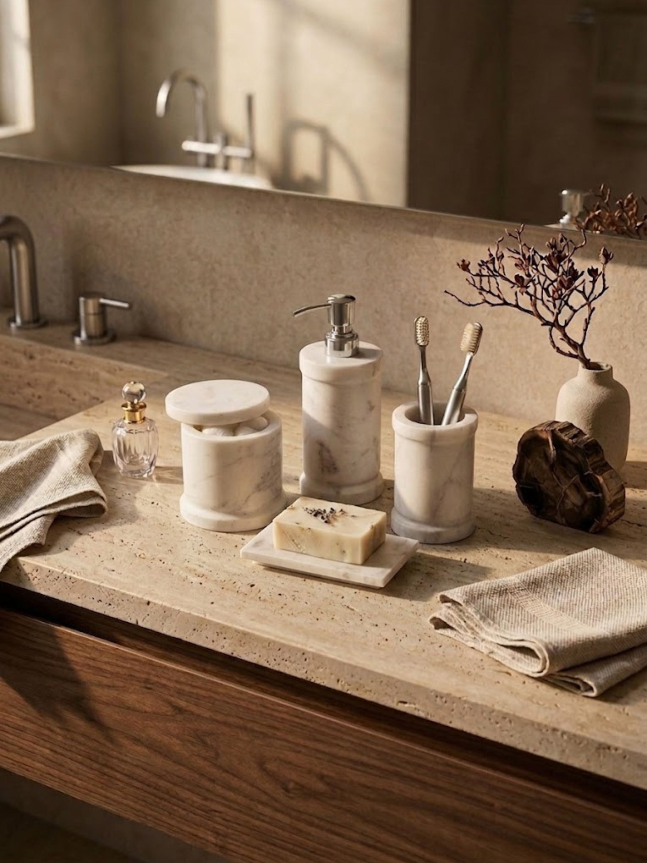 Duval Marble Bath Set