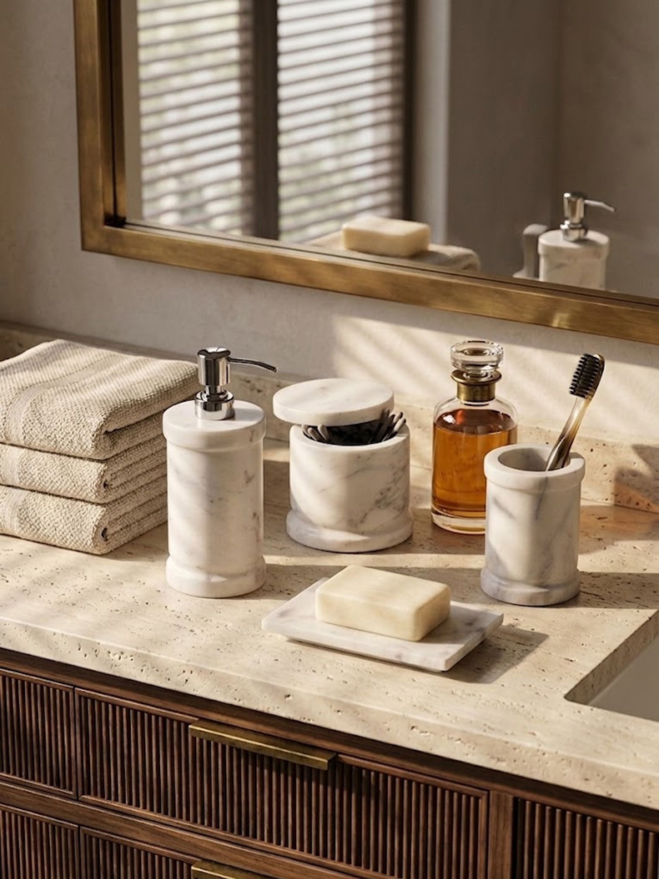 Duval Marble Bath Set