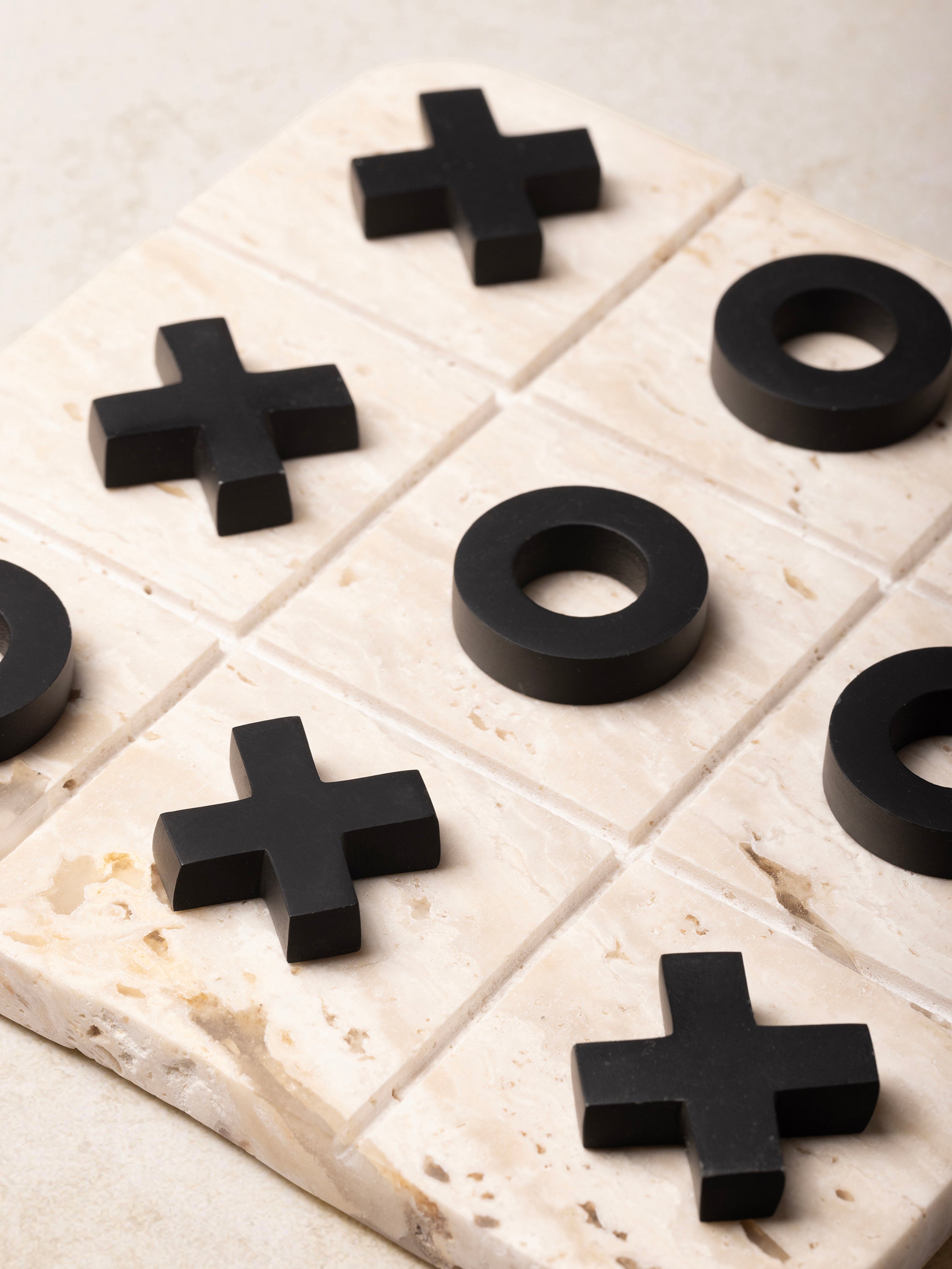 Handmade Marble Tic Tac Toe Board – A beautifully designed decorative game set that doubles as a unique conversation piece