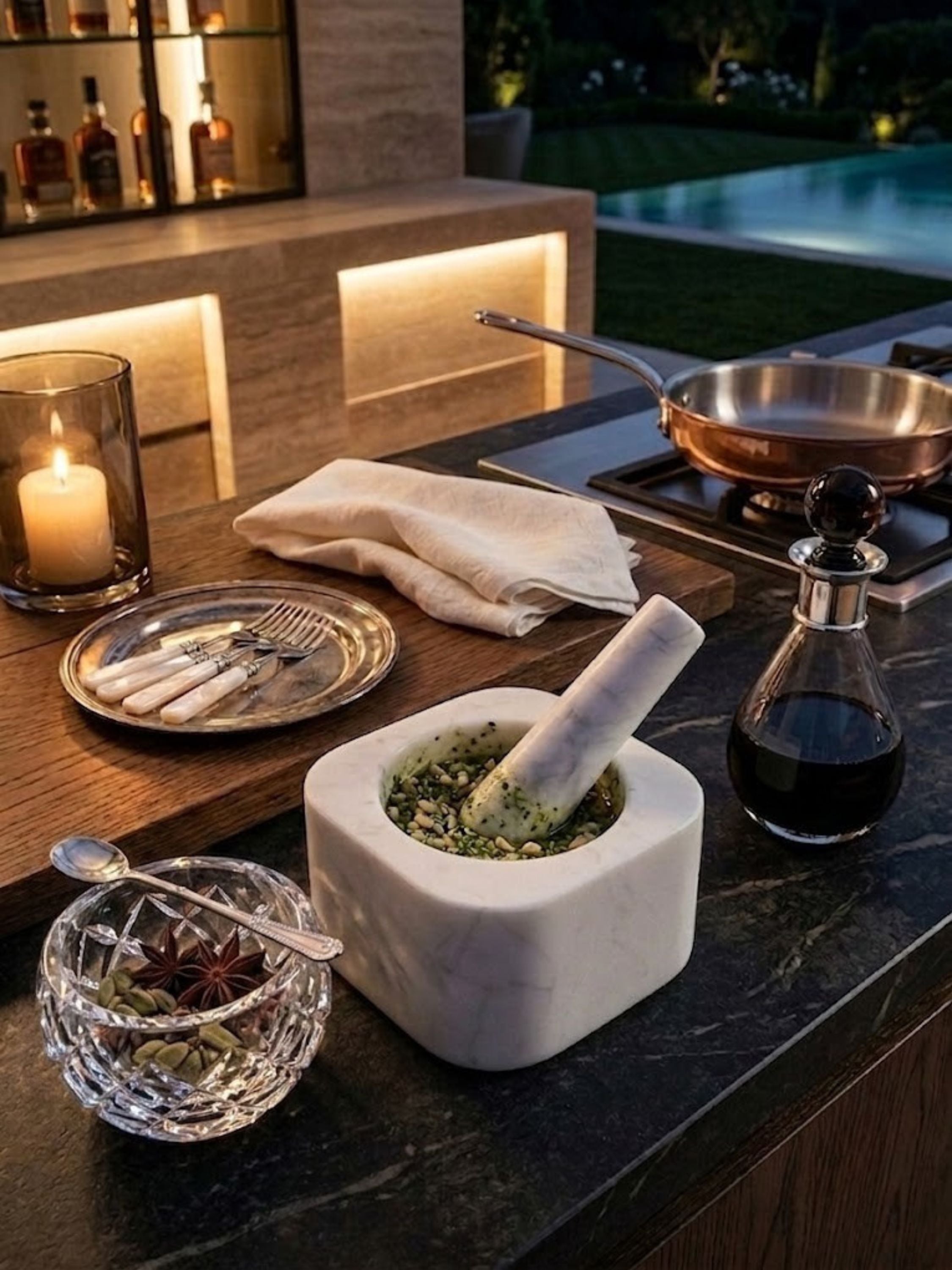 Noble Marble Mortar & Pestle