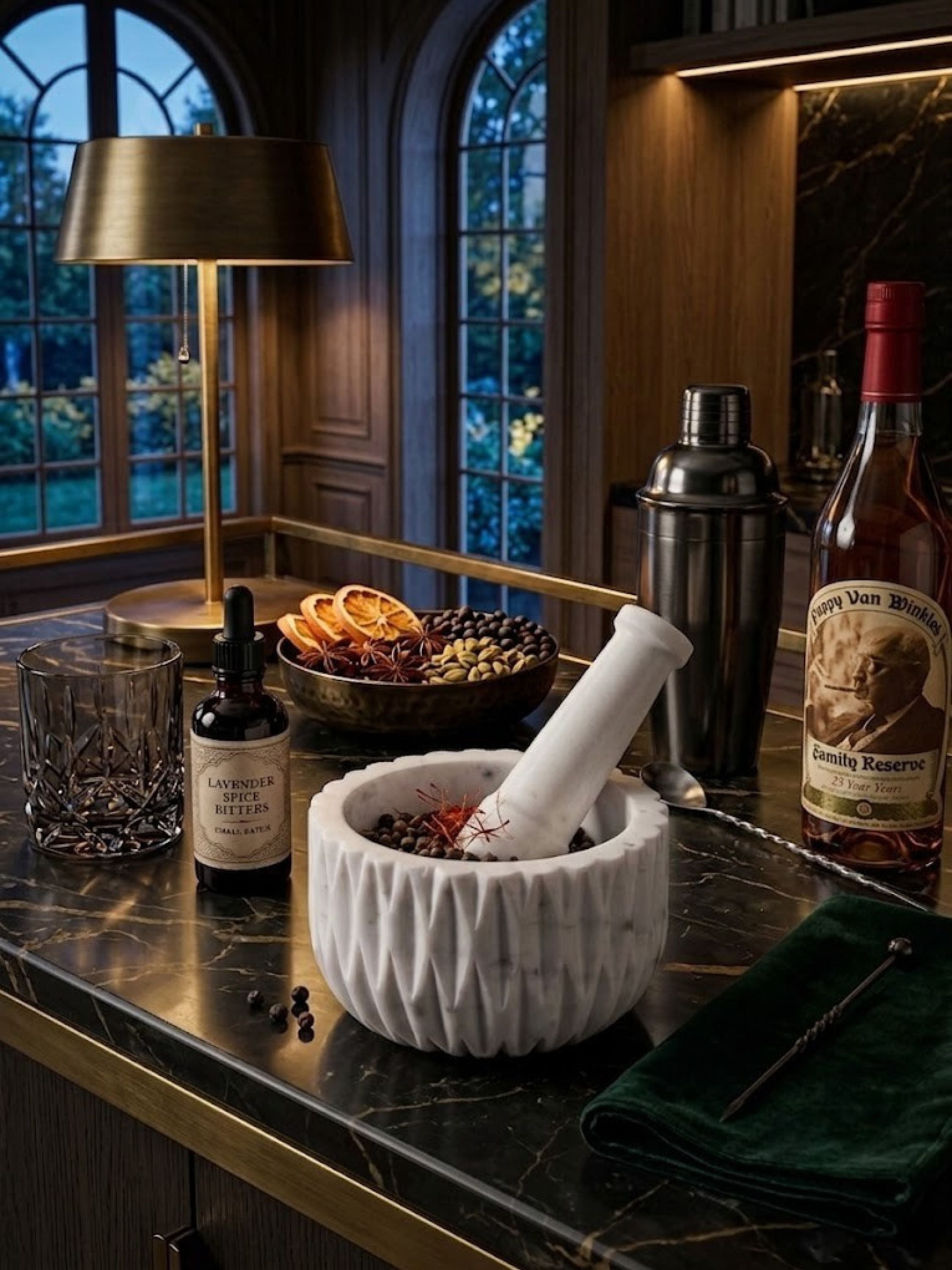 Russell Marble Mortar & Pestle