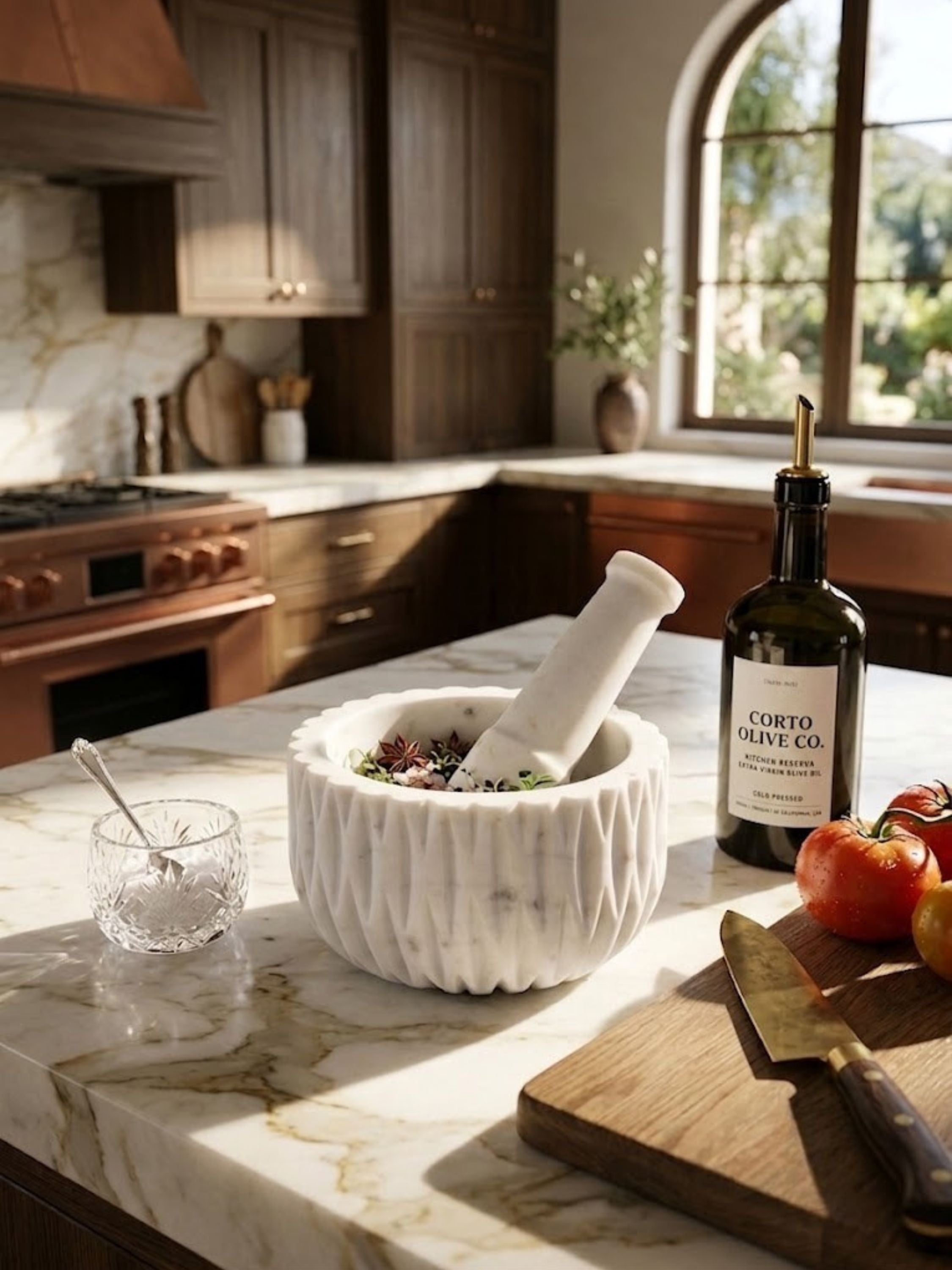 Russell Marble Mortar & Pestle
