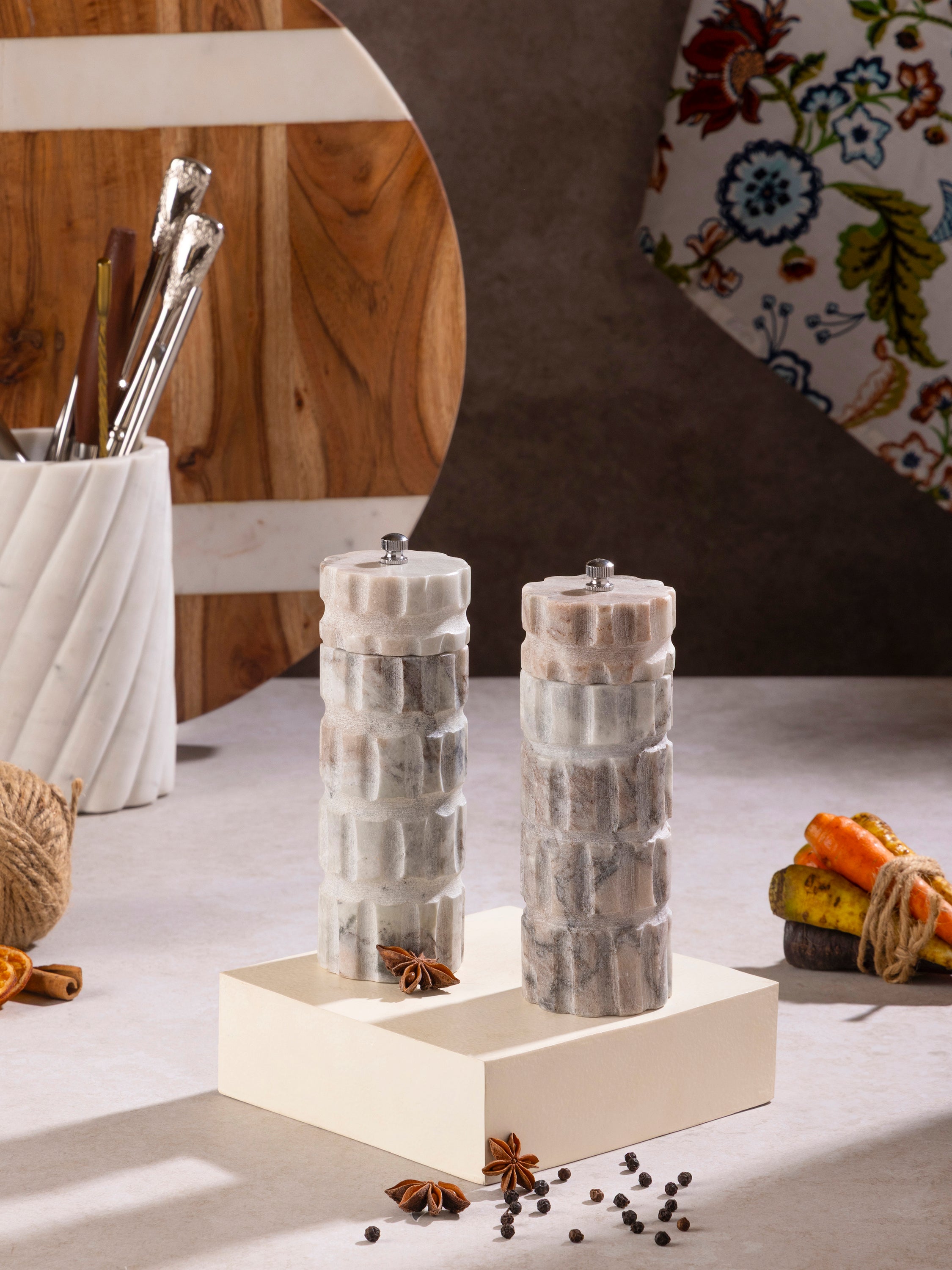 Beatrix Marble Salt & Pepper Set