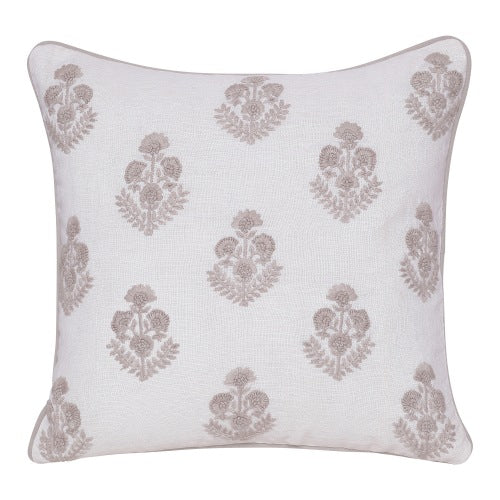 Handwoven throw pillow with contrasting patterns