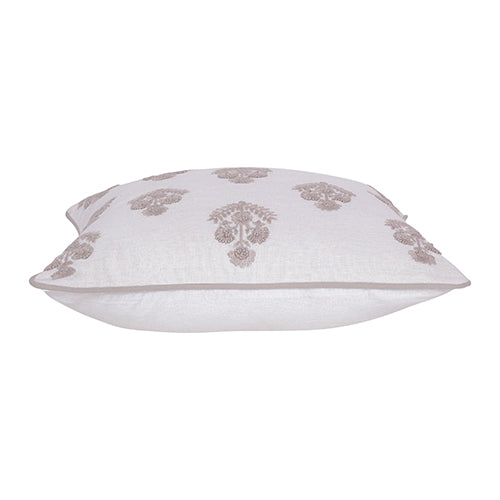 Soft handwoven pillow with intricate patterns and details