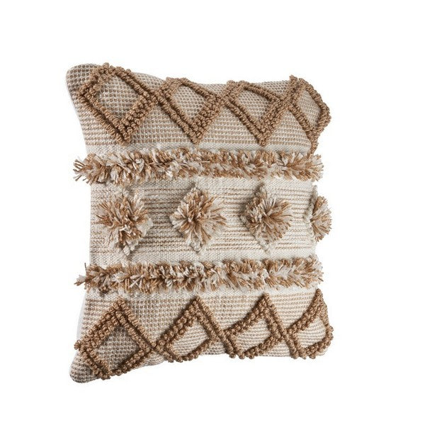 Soft handwoven throw pillow for cozy living room