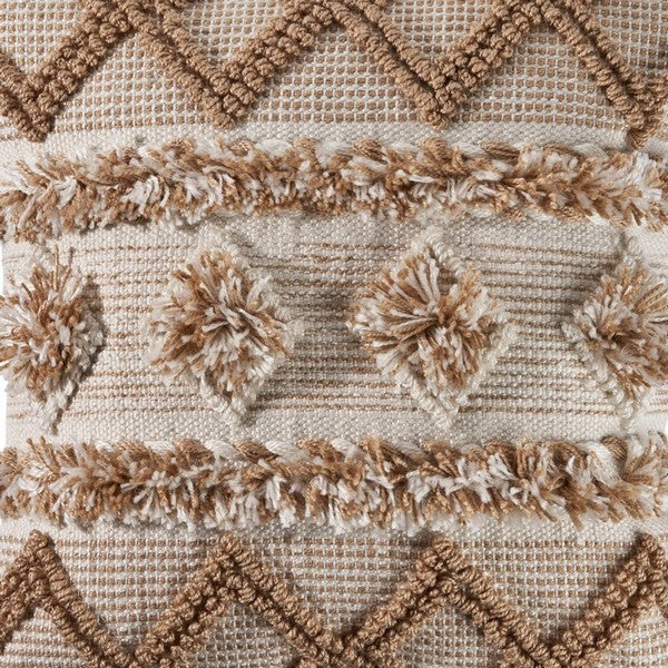 Elegant handwoven pillow for bed or sofa