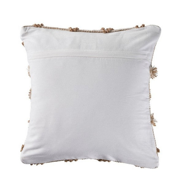 Boho-inspired handwoven throw pillow for home decor