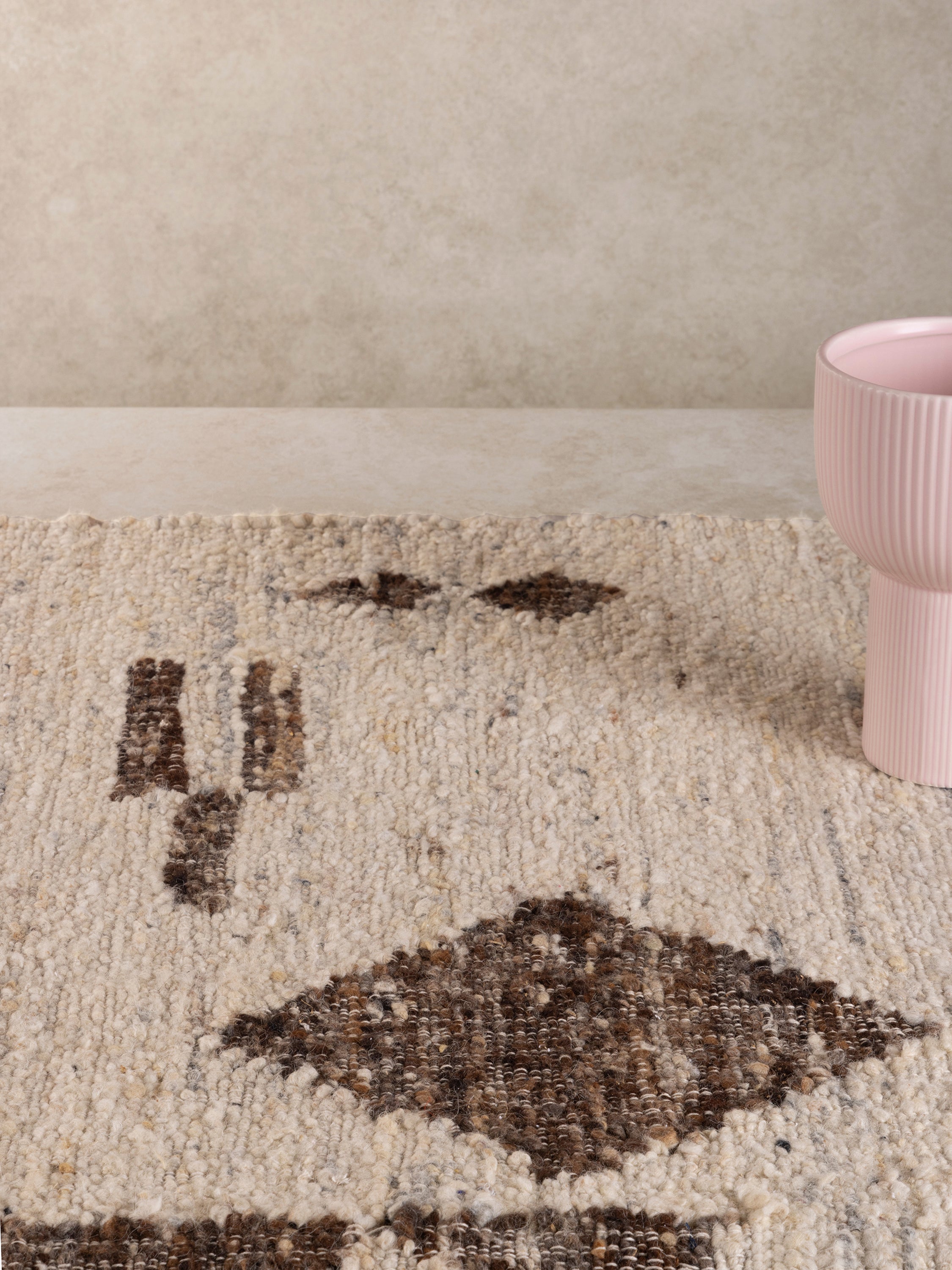 Baltimore hand-woven area rug 5×8 with subtle geometry and warm tones — timeless textured décor