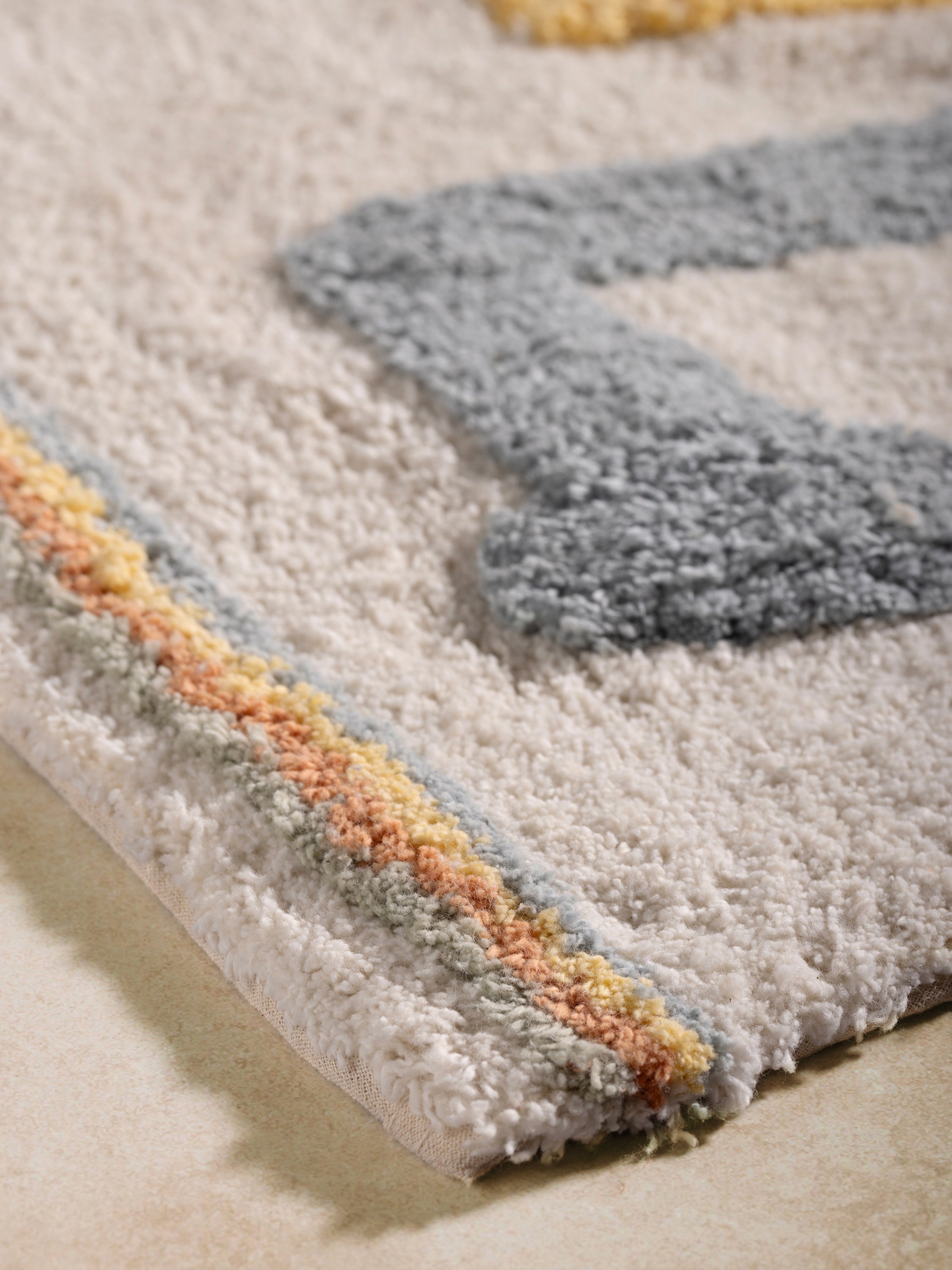 Multicolor LOVE Bath Mat – Modern, Stylish, and Machine Washable