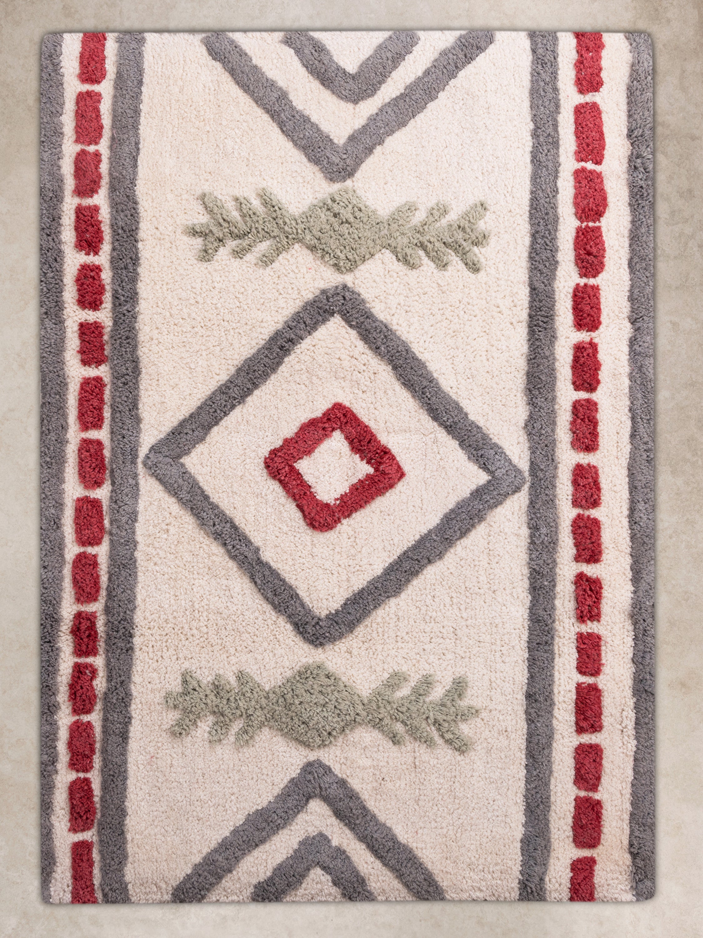 Boho-Inspired Cotton Bath Mat – Soft, Absorbent, and Stylish