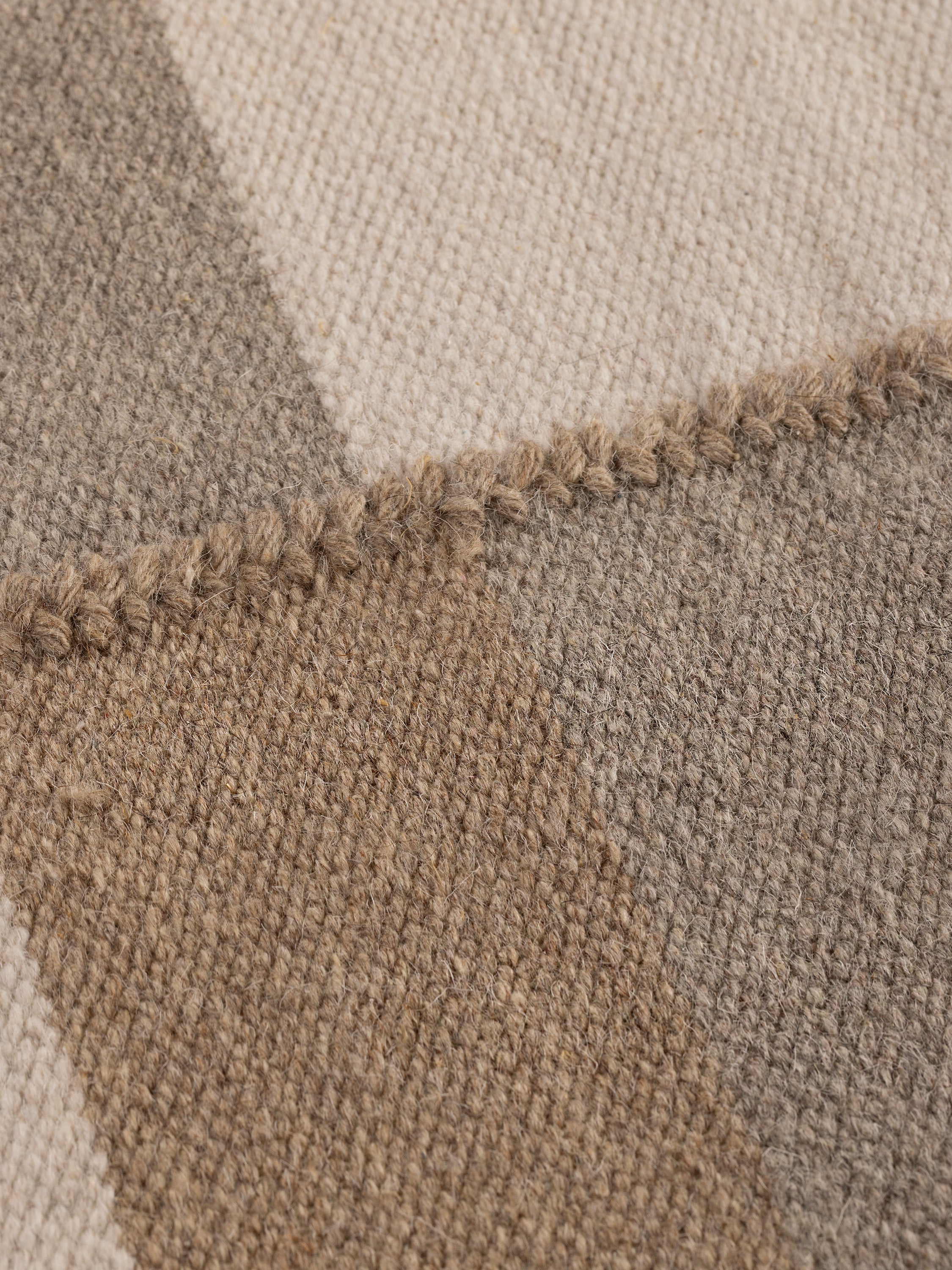Close-up texture view of the Sahara rug highlighting premium wool-blend fibers and artisan craftsmanship