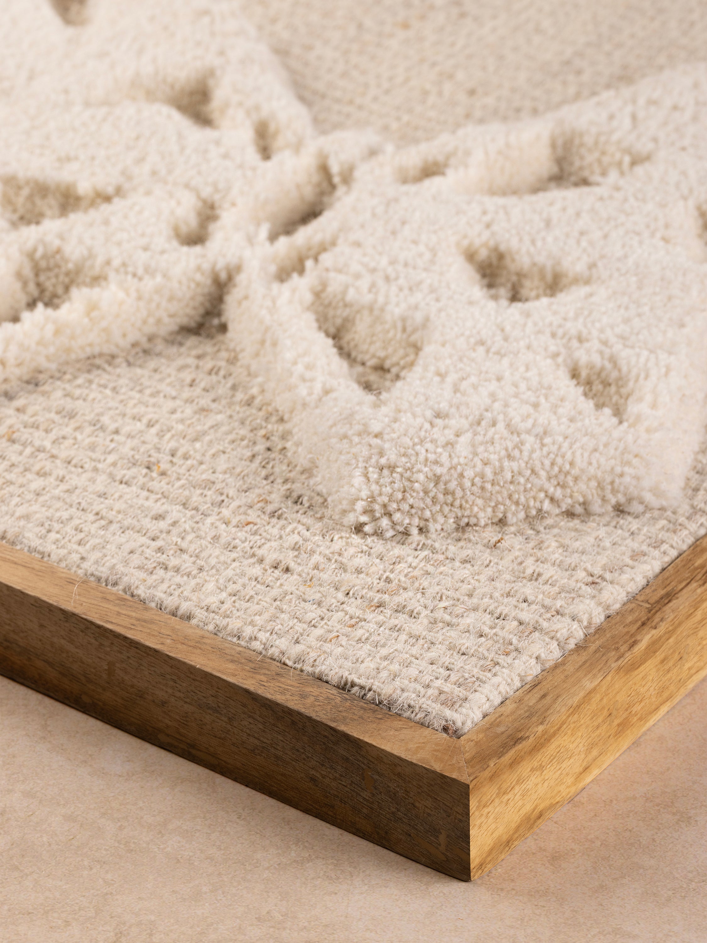 detailed corner view showing frame craftsmanship and fiber depth