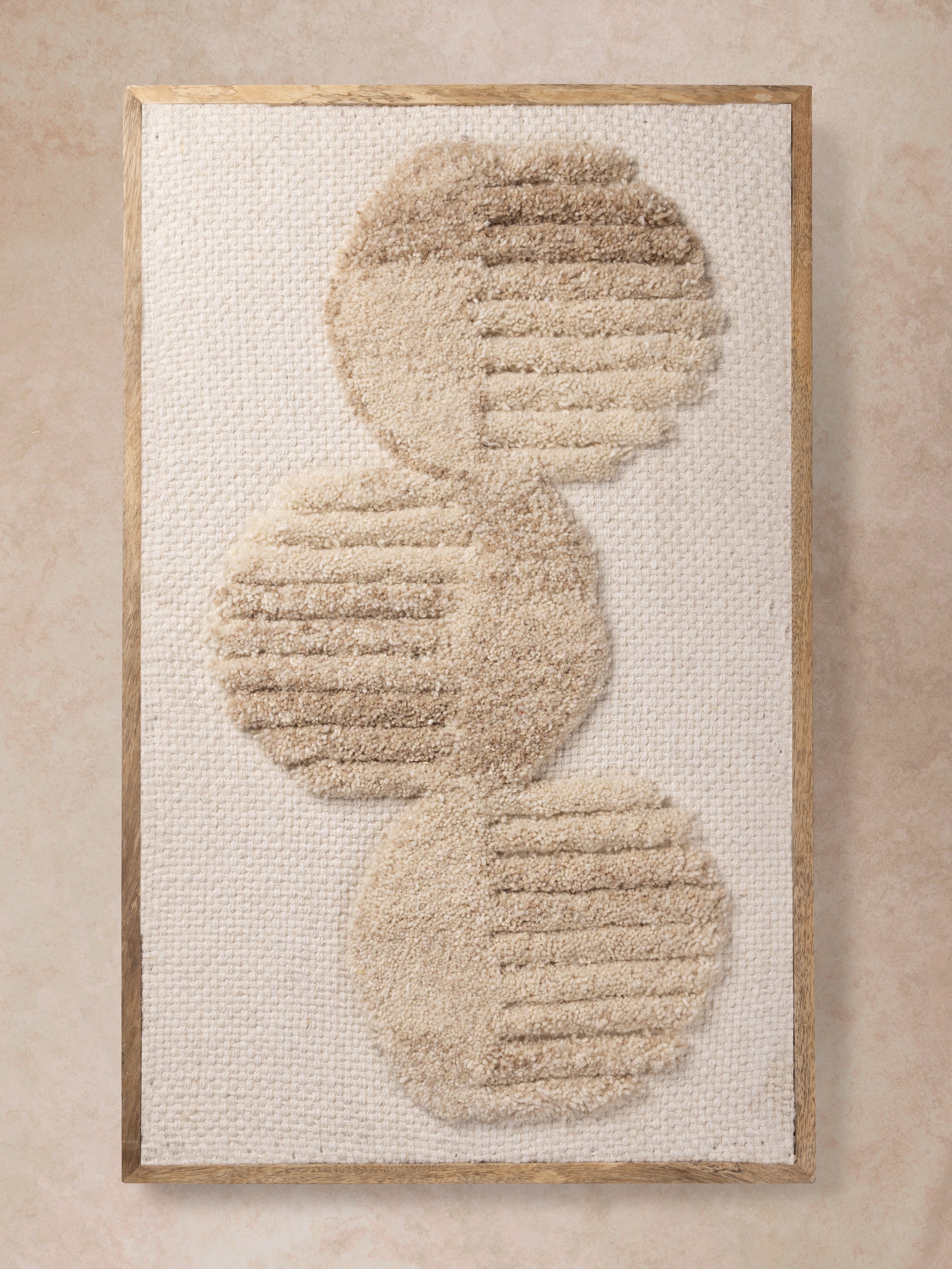 variant two of Aspen wall art with layered circular tufted pattern