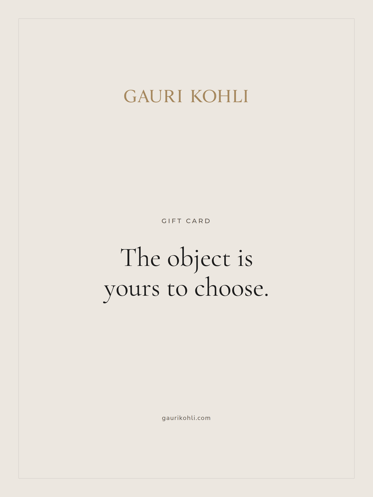 GAURI KOHLI digital gift card