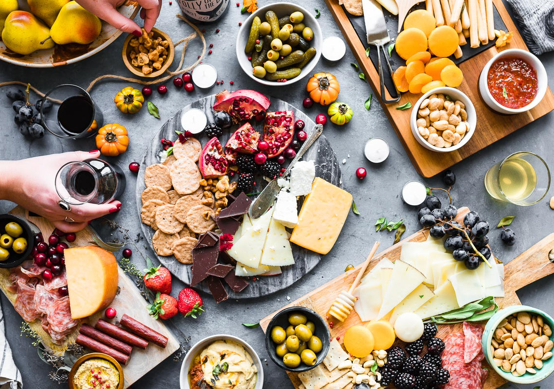 Marble Cheese & Charcuterie Boards with Gold Inlay