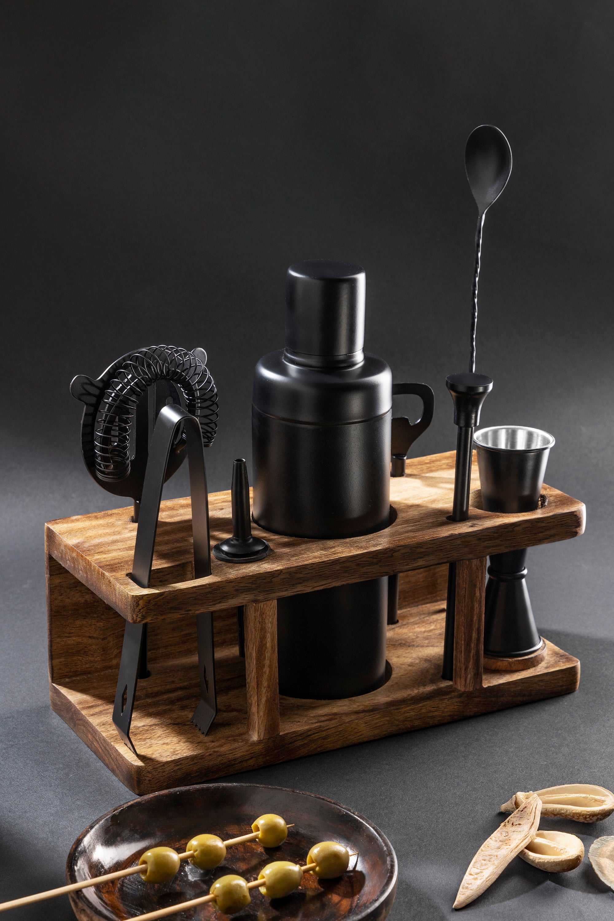 Luxury Matte Black Bartender Kit – Complete Barware Set for Home and Professional Use
