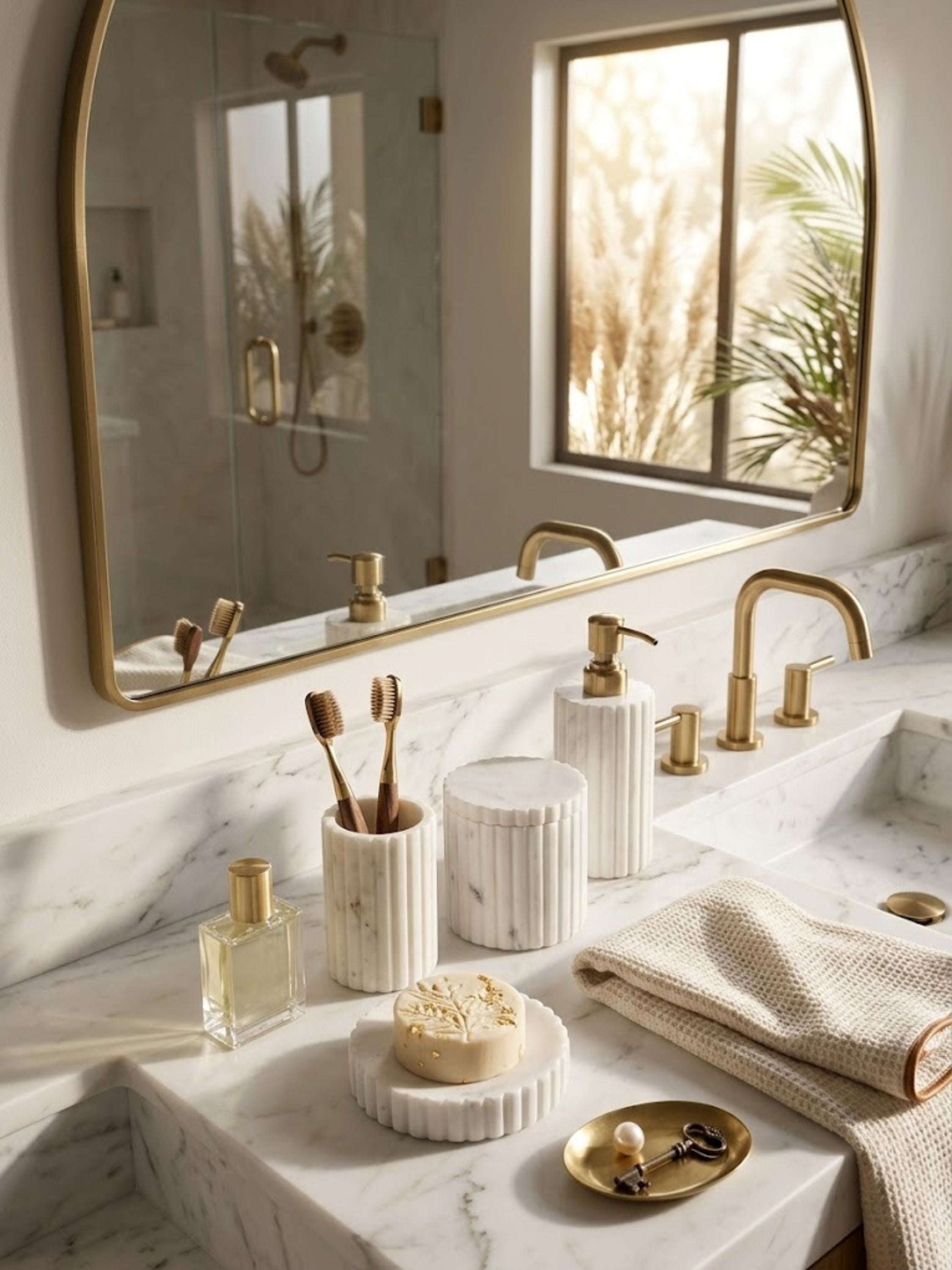 Roksana Marble Bath Set