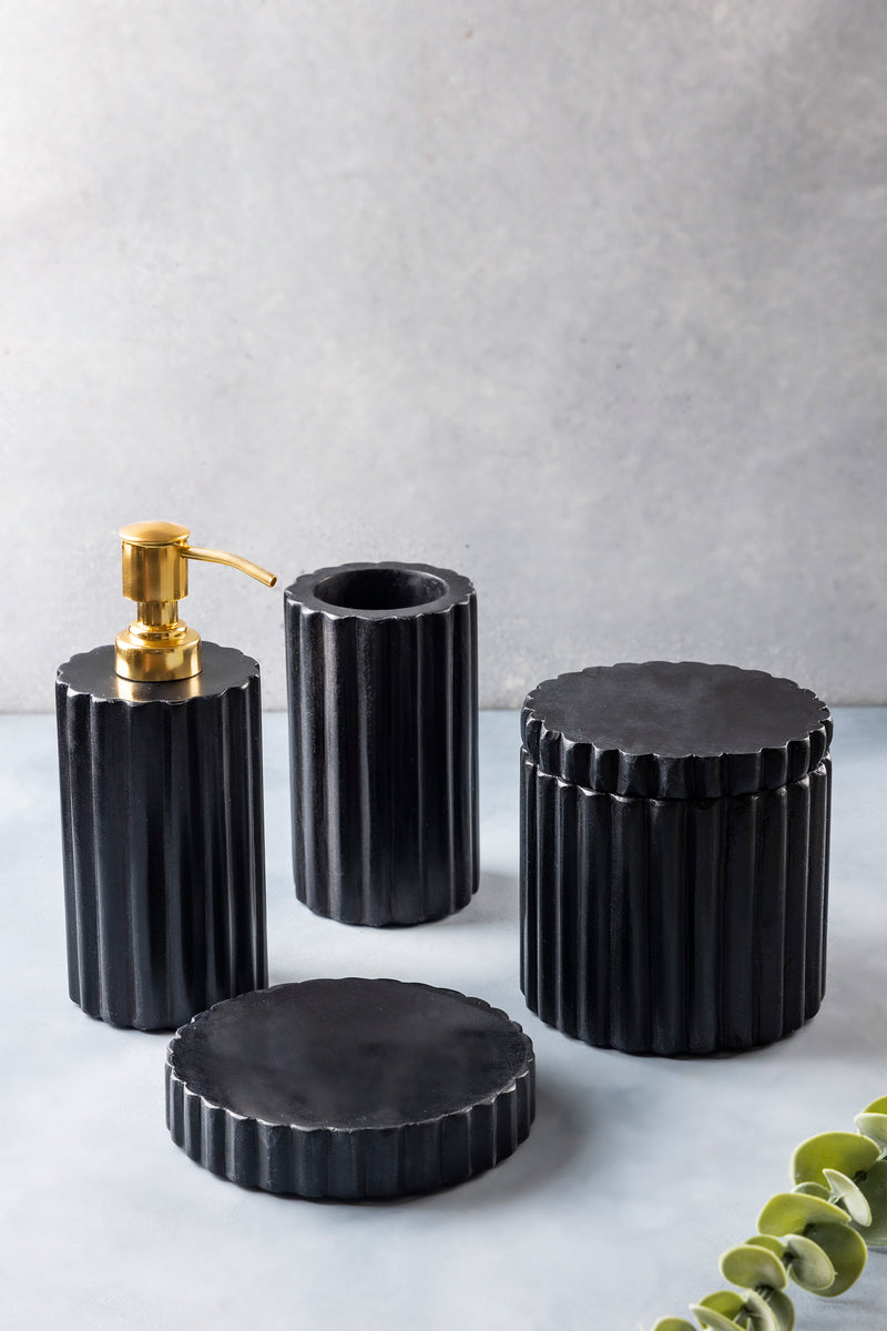 bathroom set soap dispenser toothbrush holder