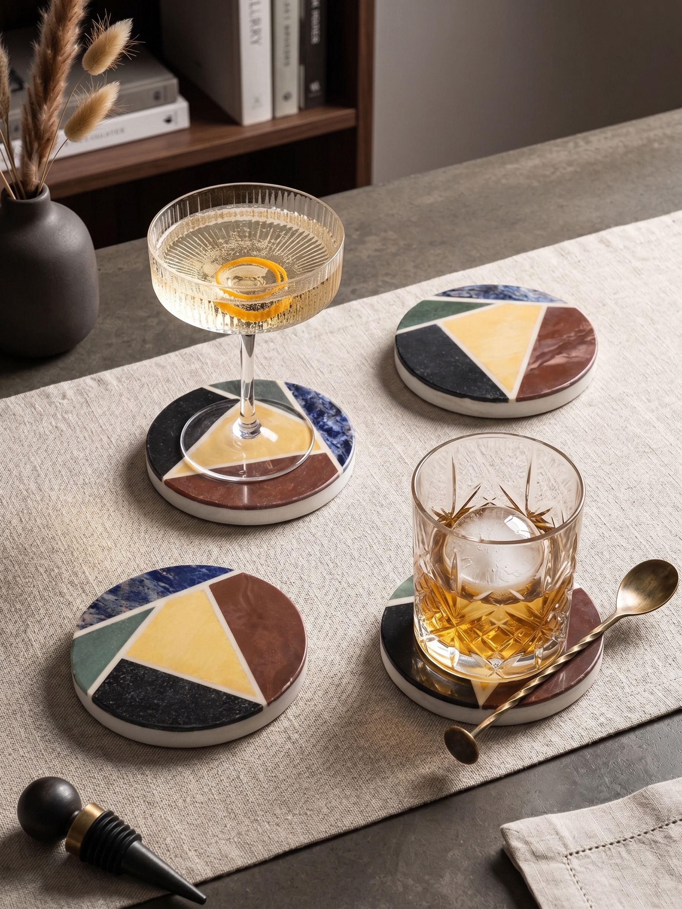 GAURI KOHLI Bennett Marble Coasters