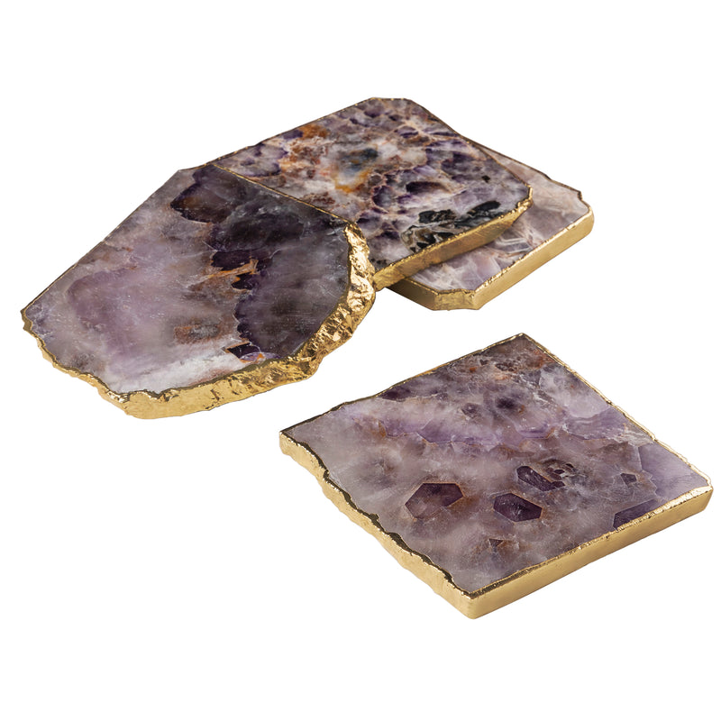 coasters agate and gold
