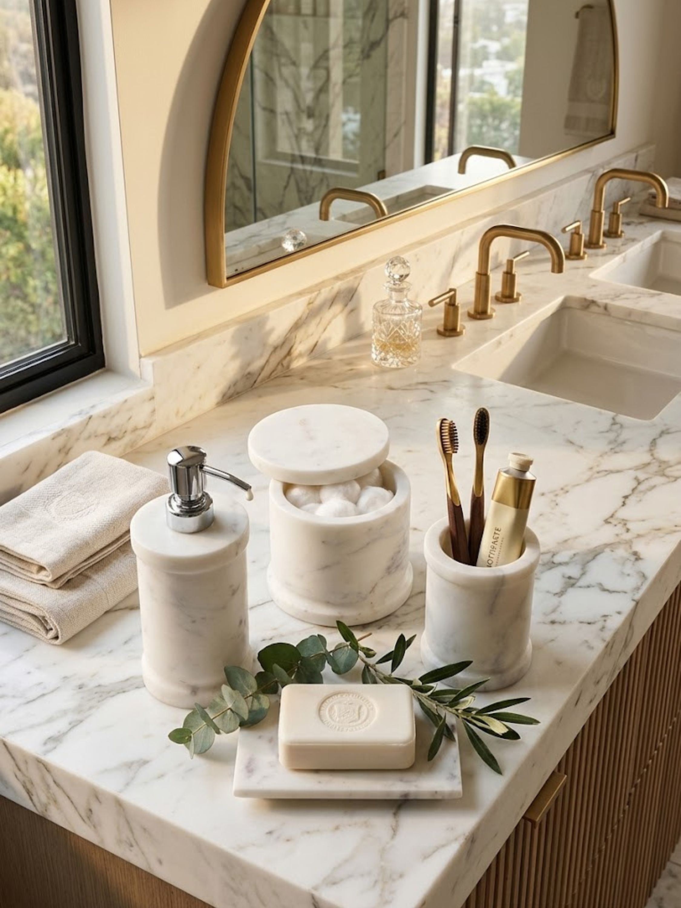 Duval Marble Bath Set