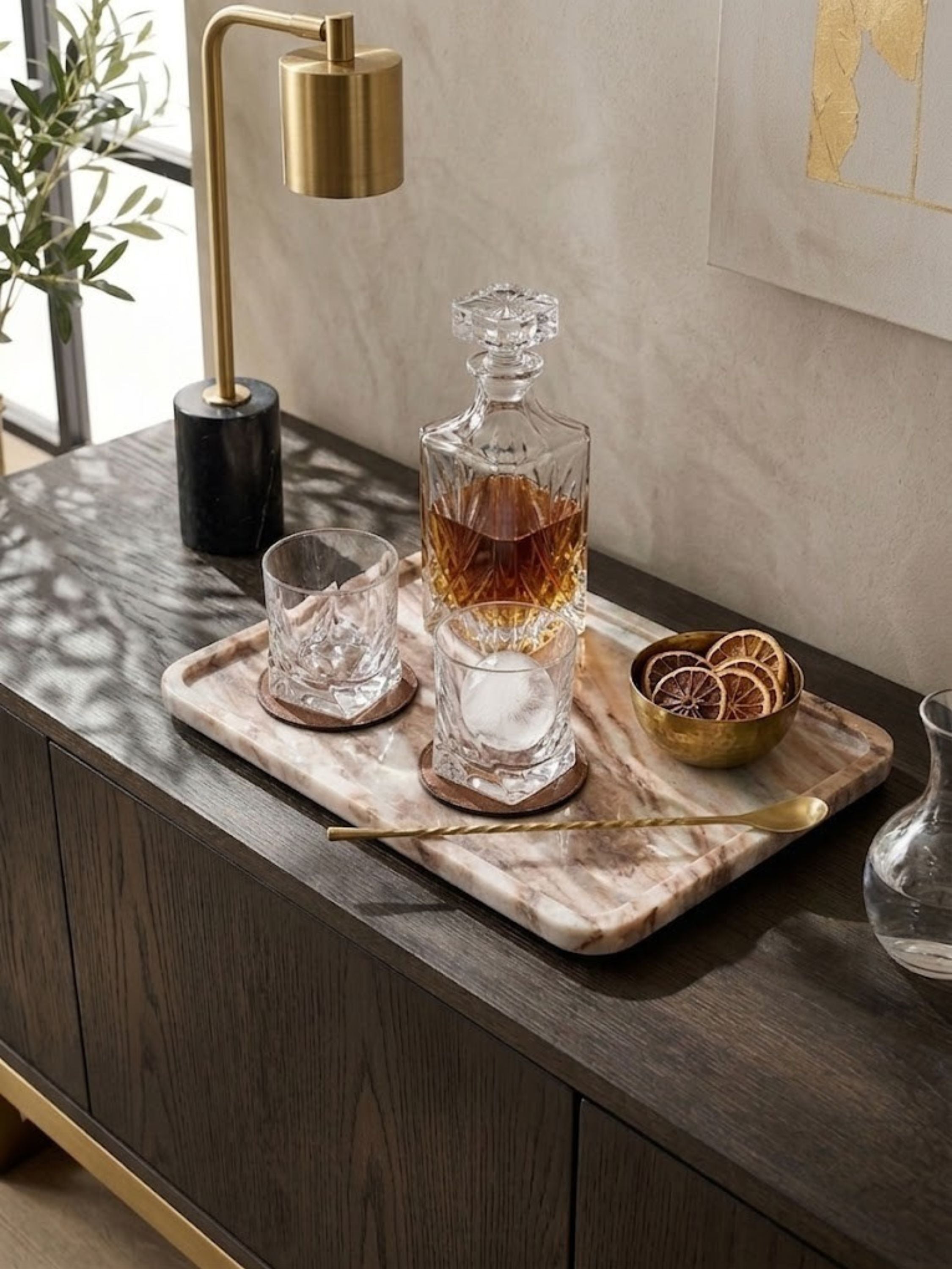 Clover Onyx Tray