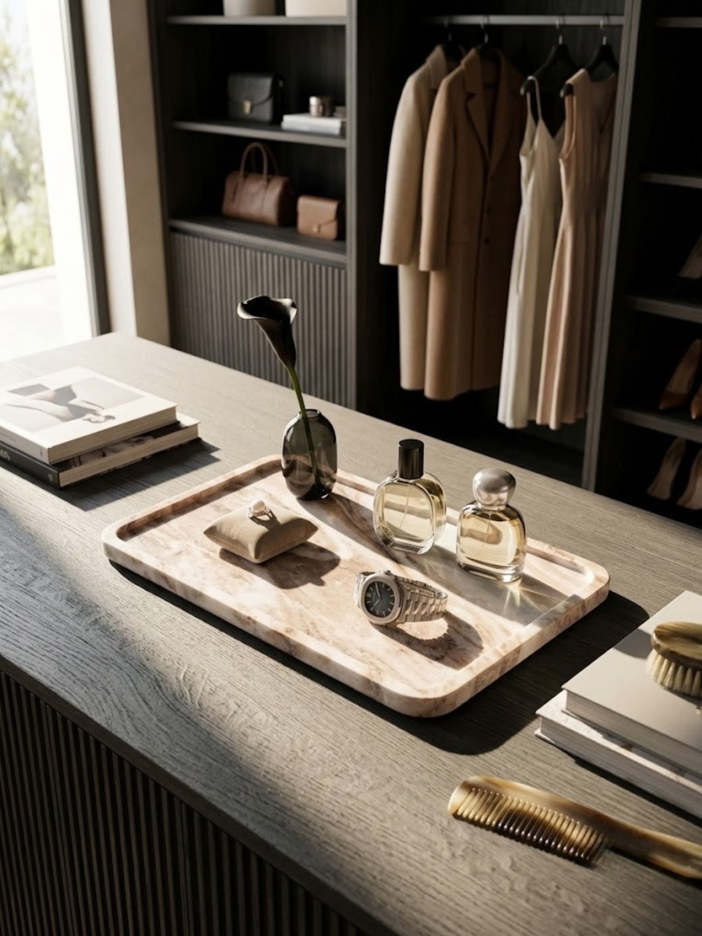 Clover Onyx Tray