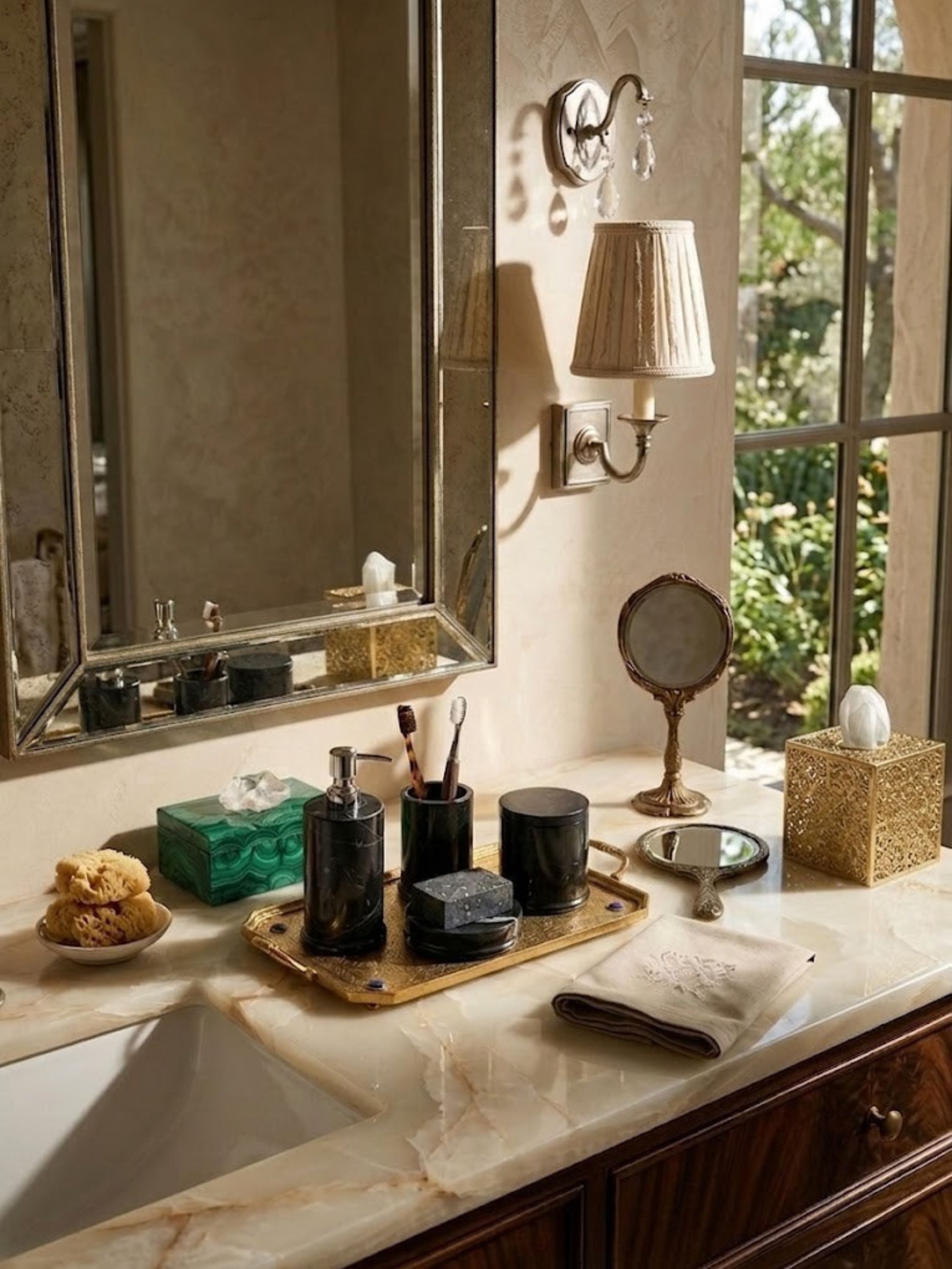 Marquina Marble Bath Set
