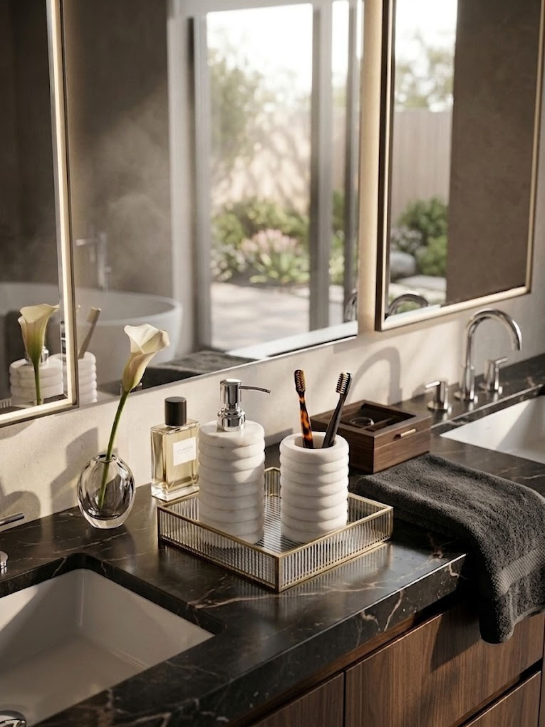Raavi Marble Bath Set