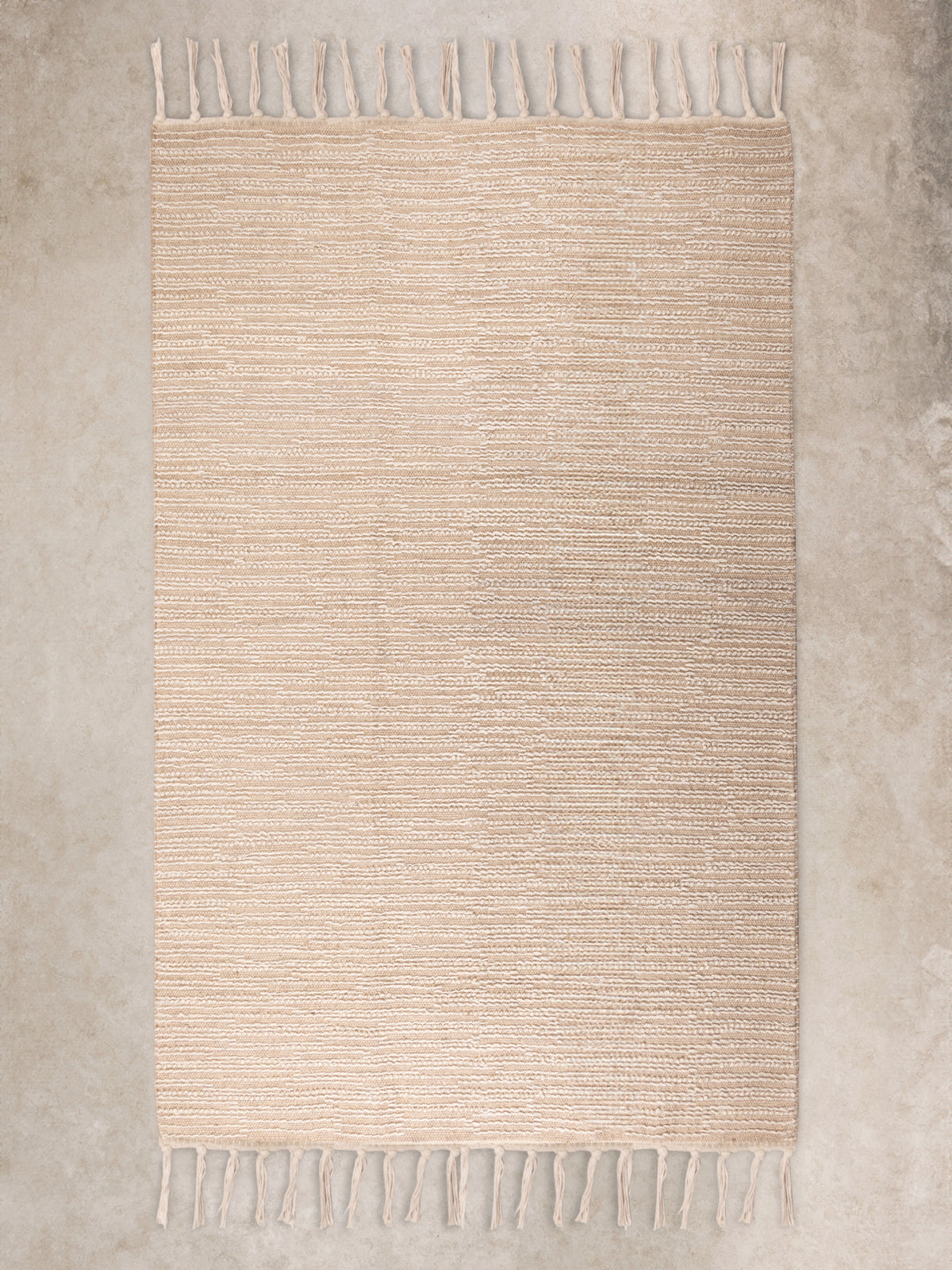 Nirvana Handwoven Jute Wool Rug with Natural Textured Flat Weave