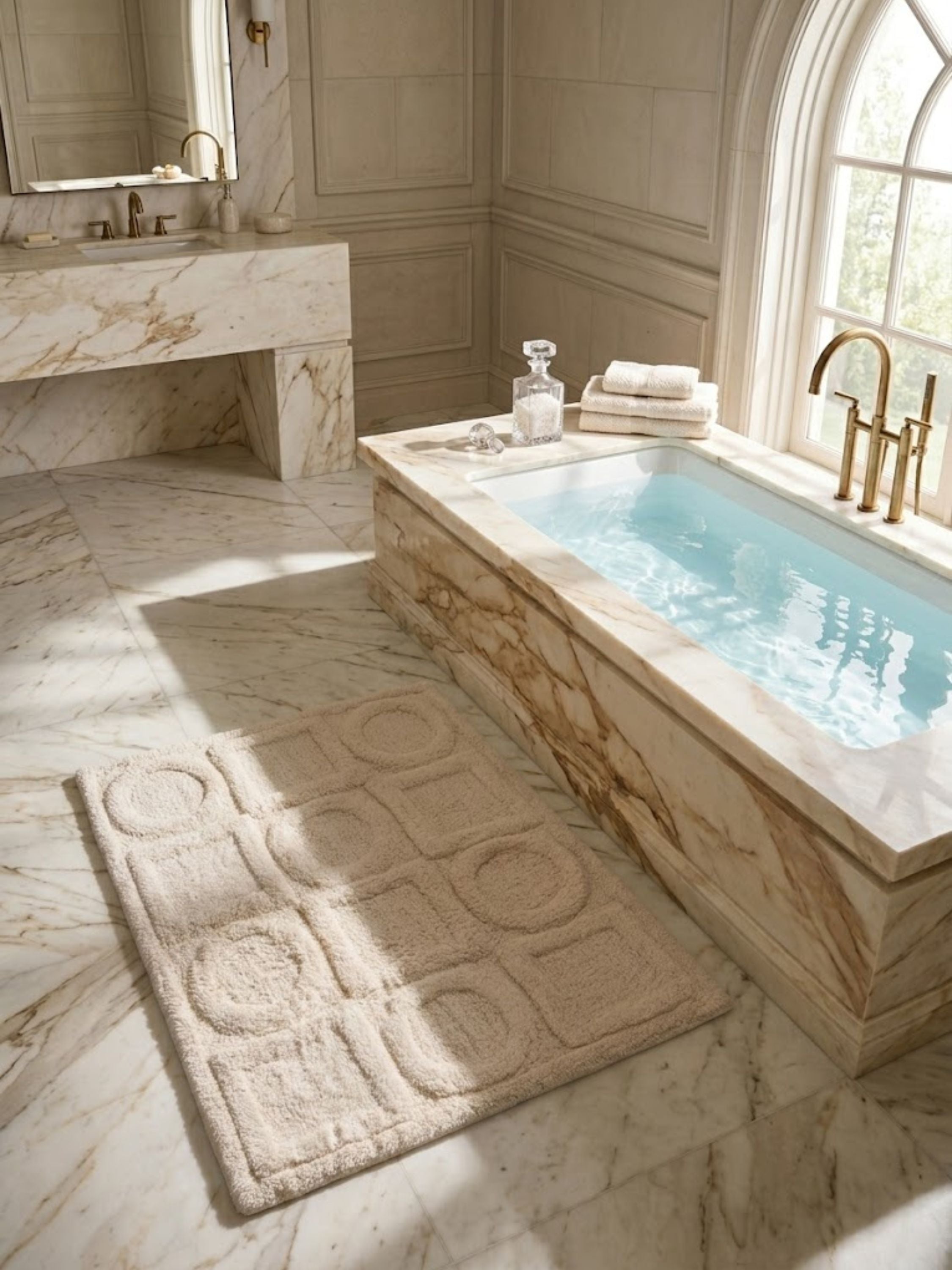 GAURI KOHLI - Almaty Bath Mat - Ivory - Thumbnail 4