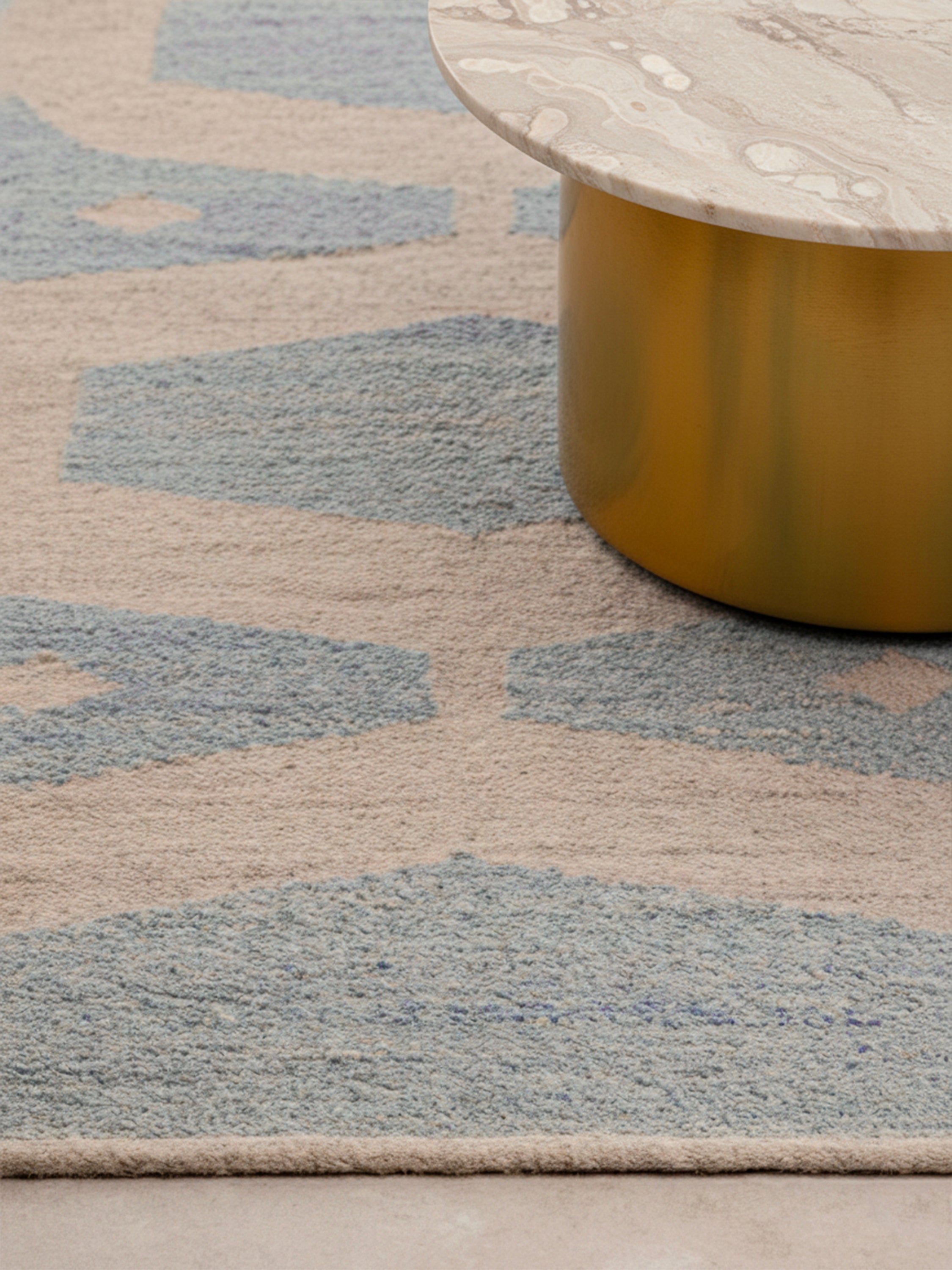 Coastal-inspired Simona Rug styled in a modern interior