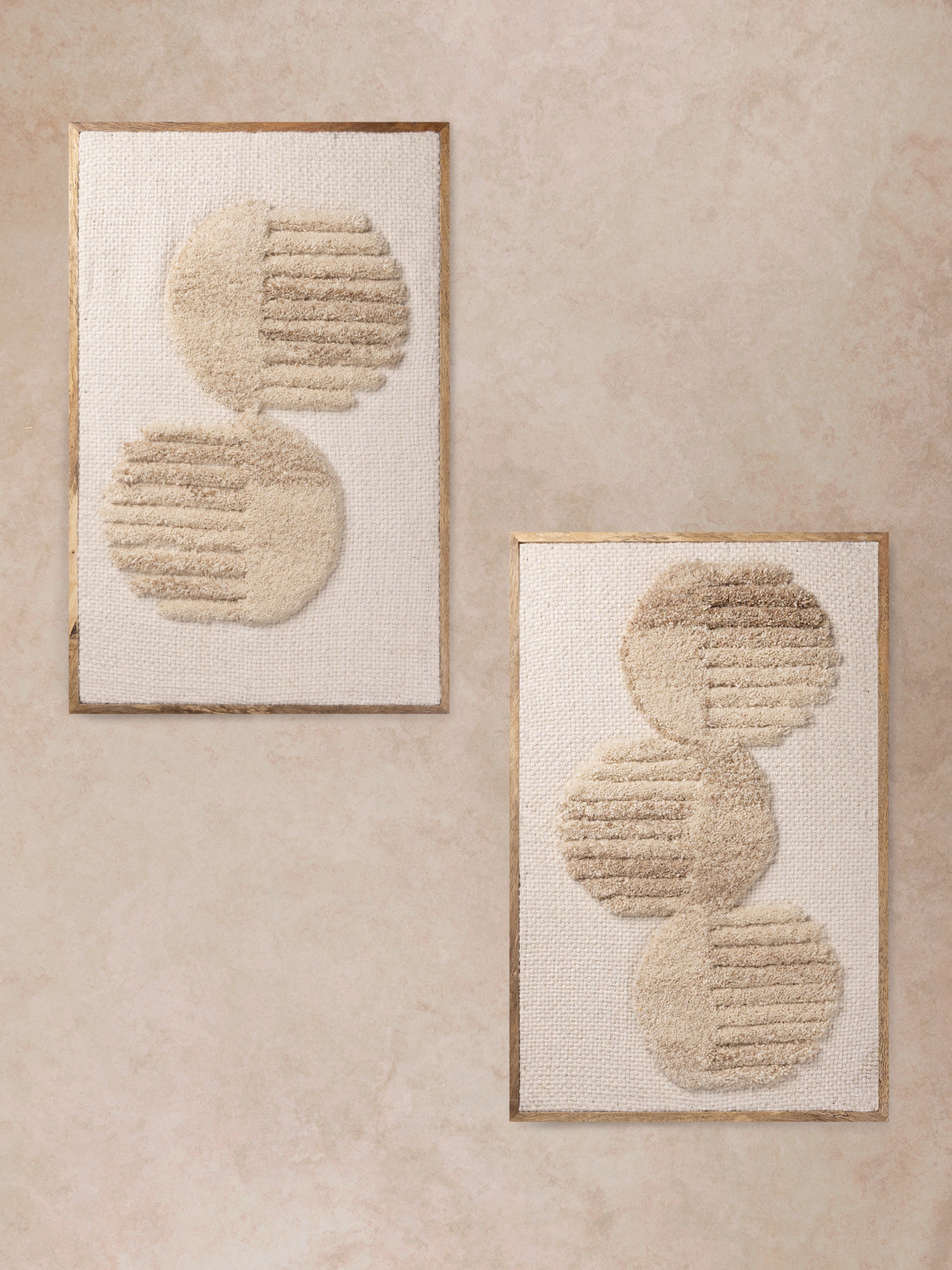 pair of Aspen wall art panels displayed together on a neutral wall