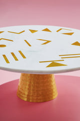 Marble Cake Stand, 12" Inch Diameter 