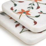 White Marble Absorbent Marble Coasters for Drink