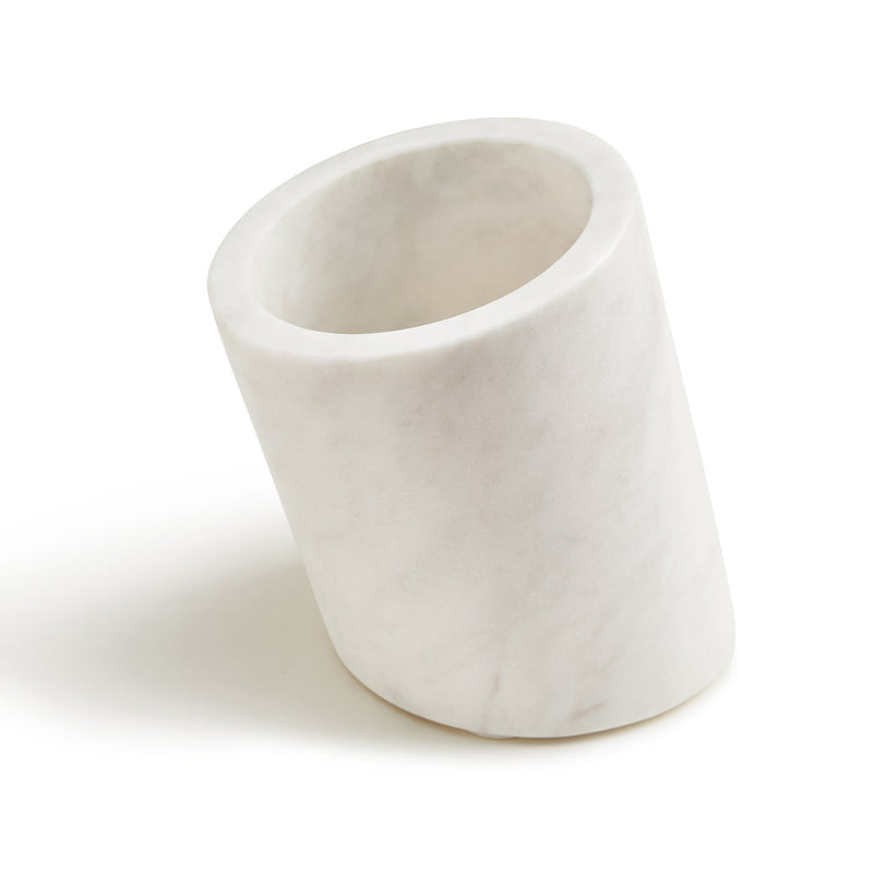 White Marble Cooler, 4.5" x 6" | Use with Champagne, Wine, Beer, Kitchen Tools & More