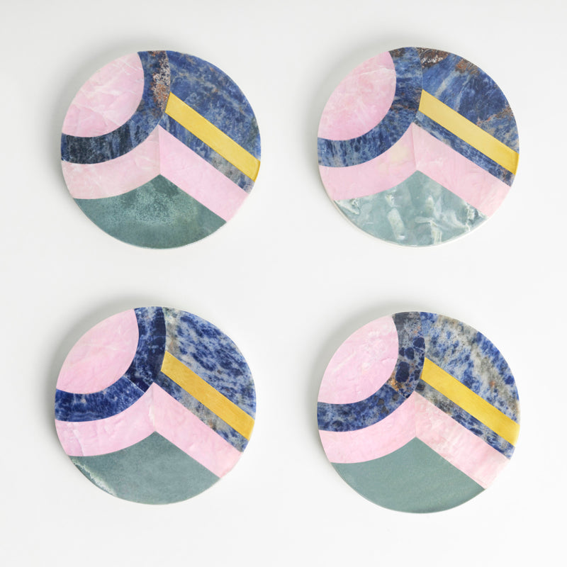 Absorbent Coaster Set of Modern Drink Coasters 