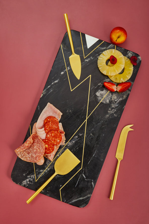 cheese plate and knife set