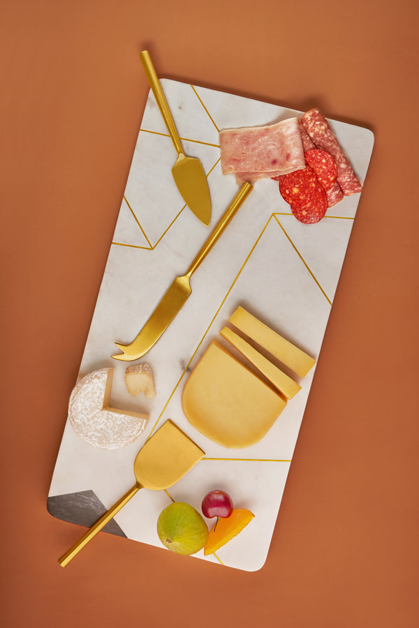 Marble Cheese Board and Knife Set