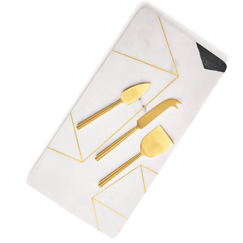 Marble Cheese Board Set