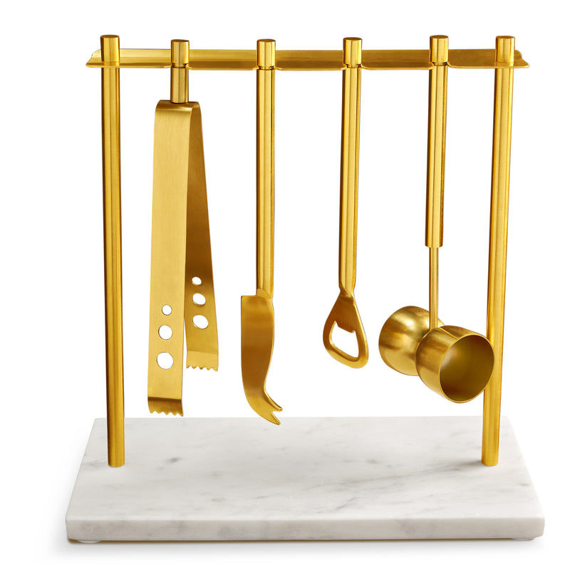 Mixology Set with4 Bar Set Tools and Marble Stand