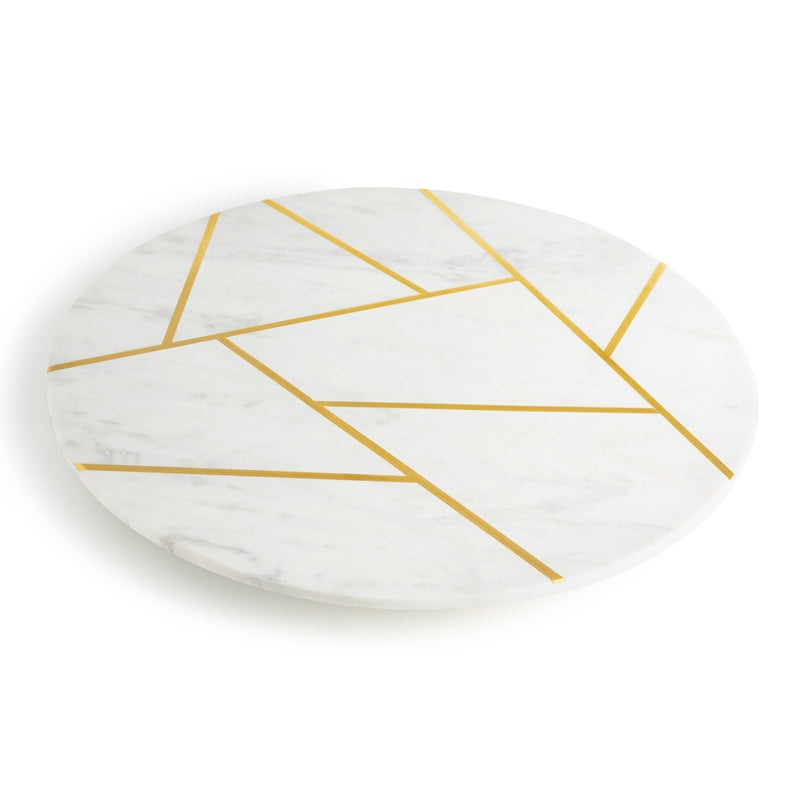 White Marble Lazy Susan 15 Inch Kitchen Turntable