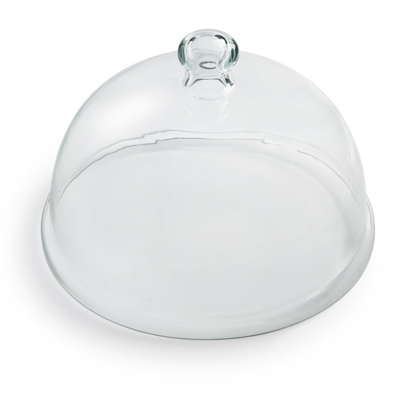 Handmade Glass Cake Dome - 9" Diameter - Clear - Made in Europe