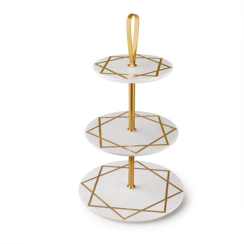 three tier pastry stand	